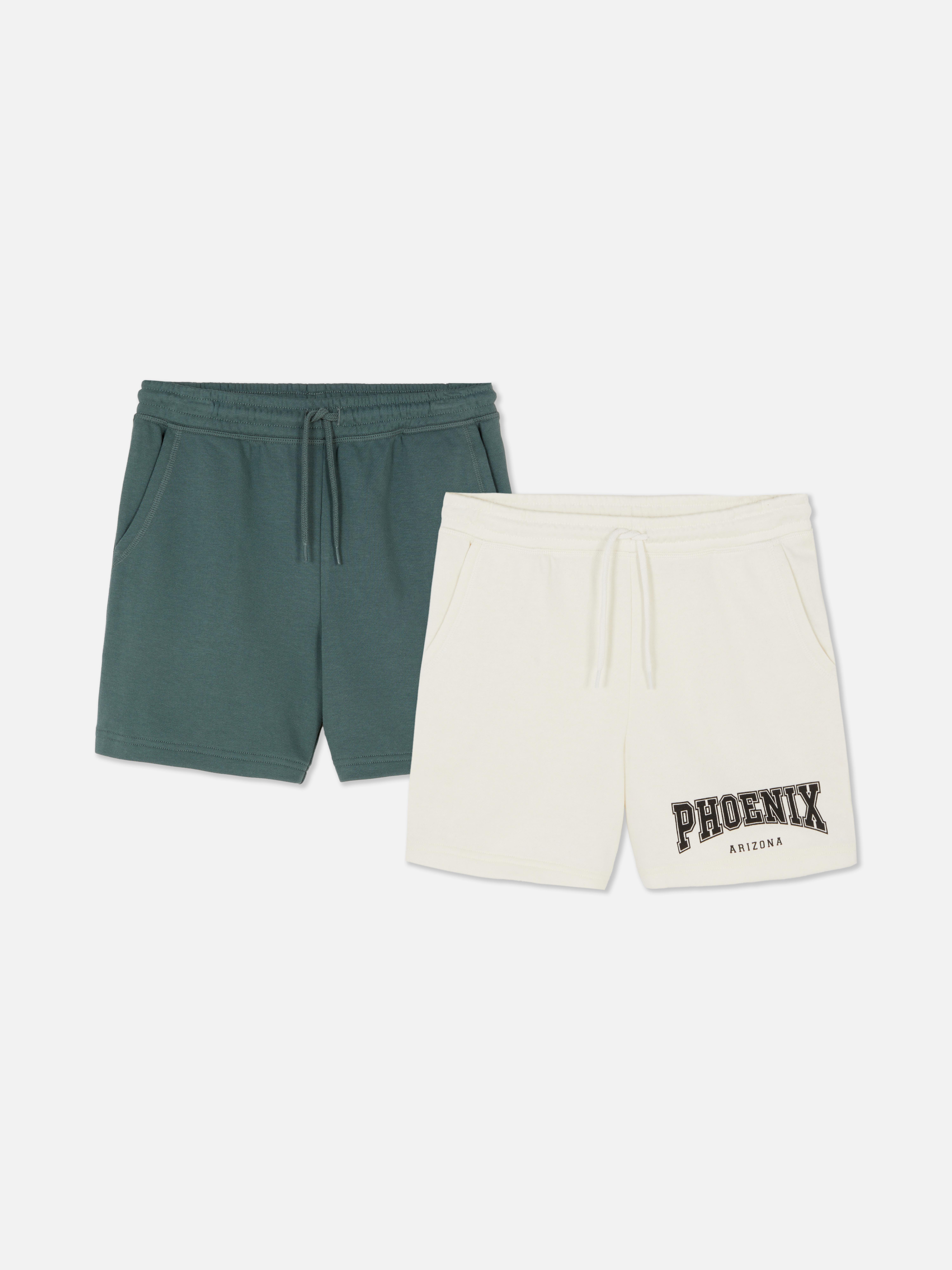 Elastische shorts, set van 2 Groen