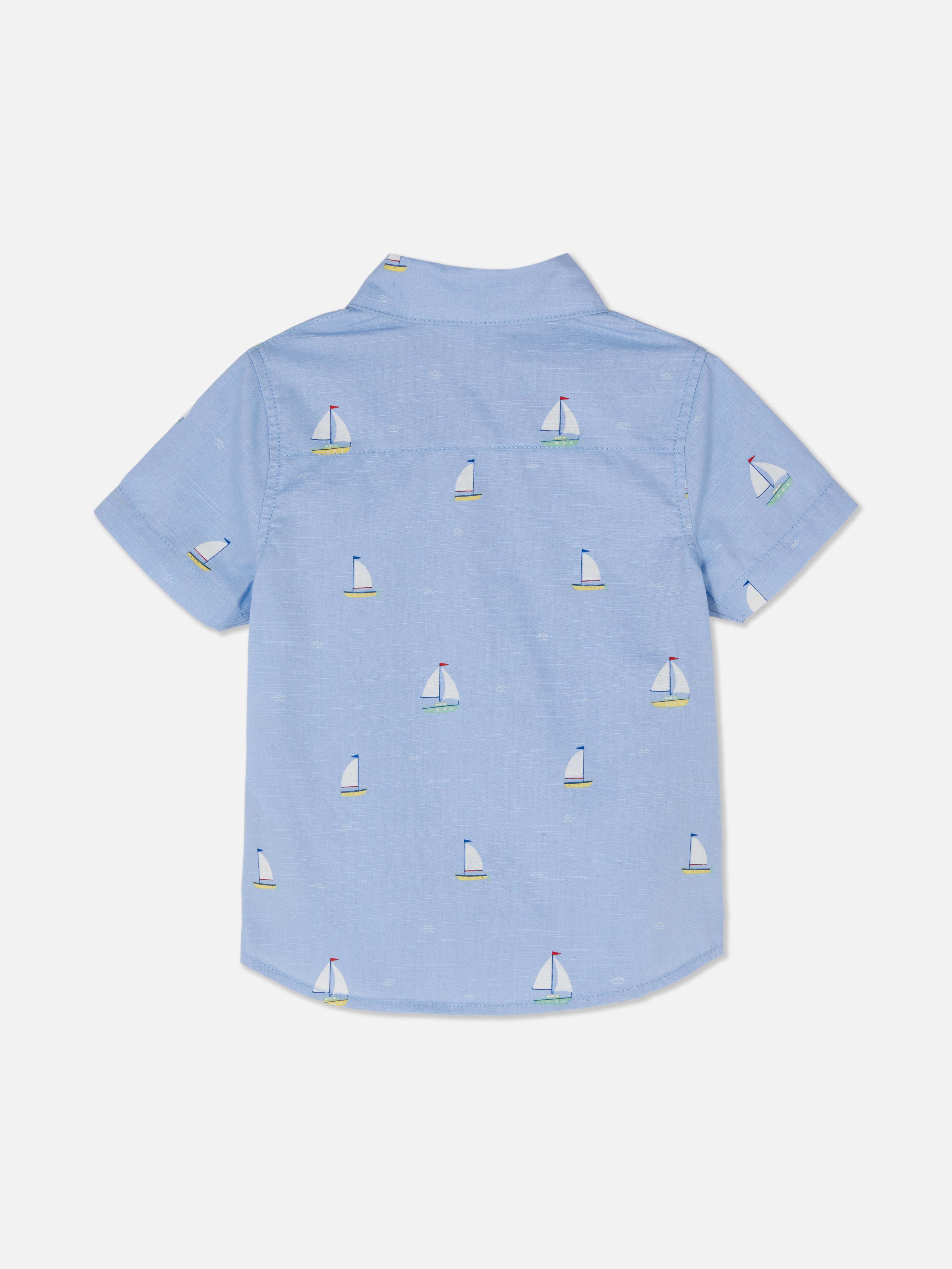 Camisa manga curta estampado barco