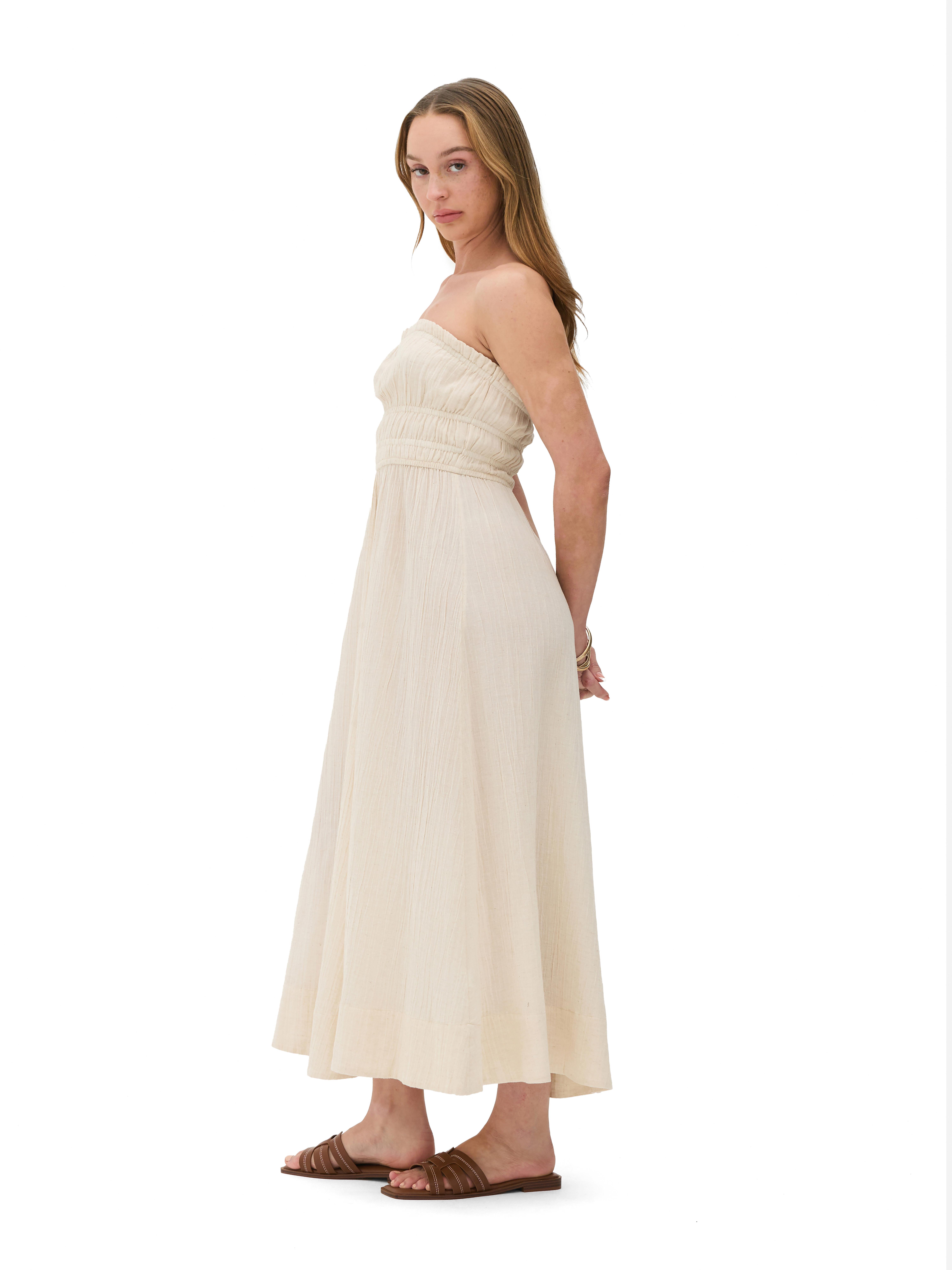 Strapless Midi Dress