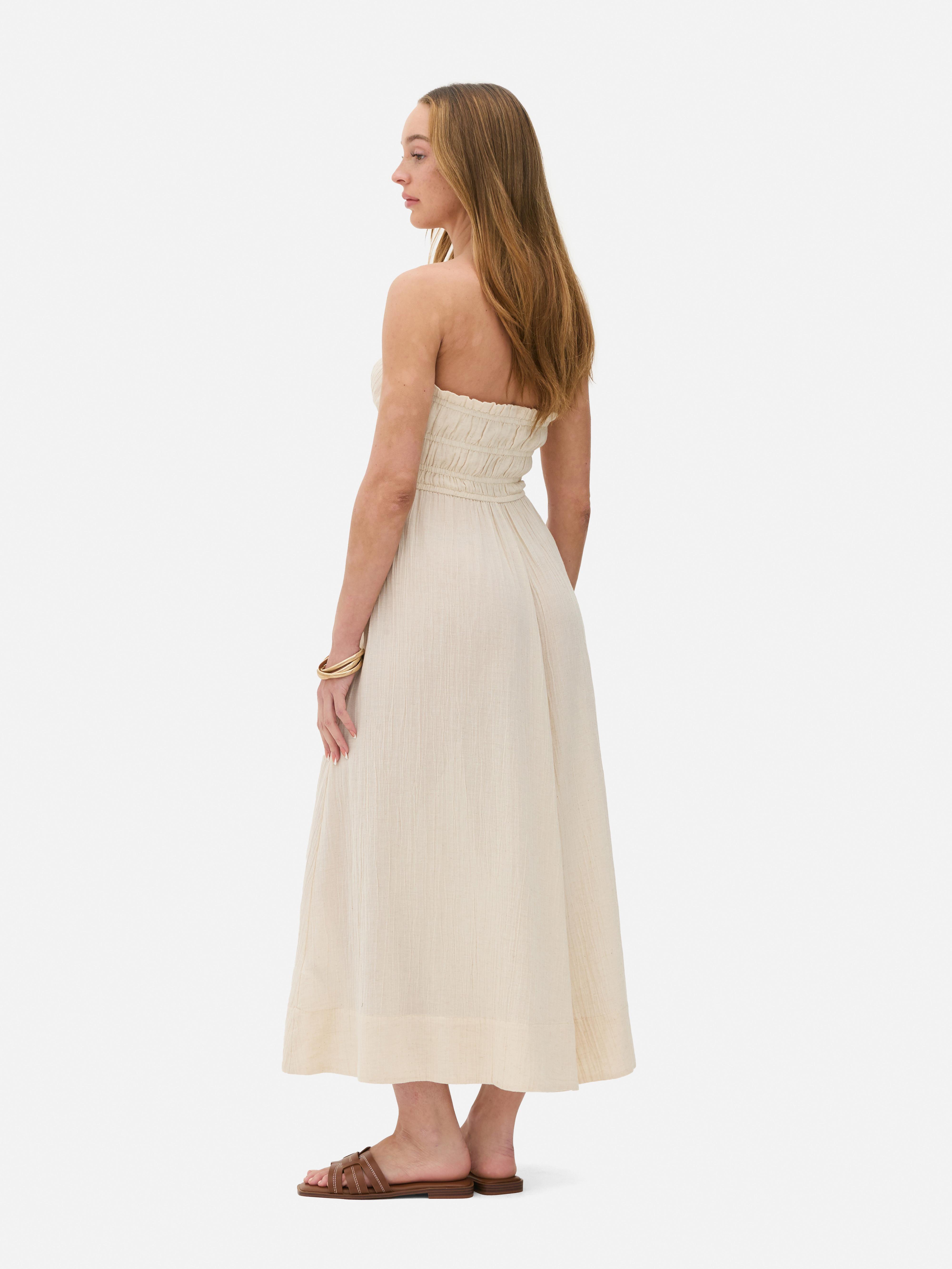 Strapless Midi Dress