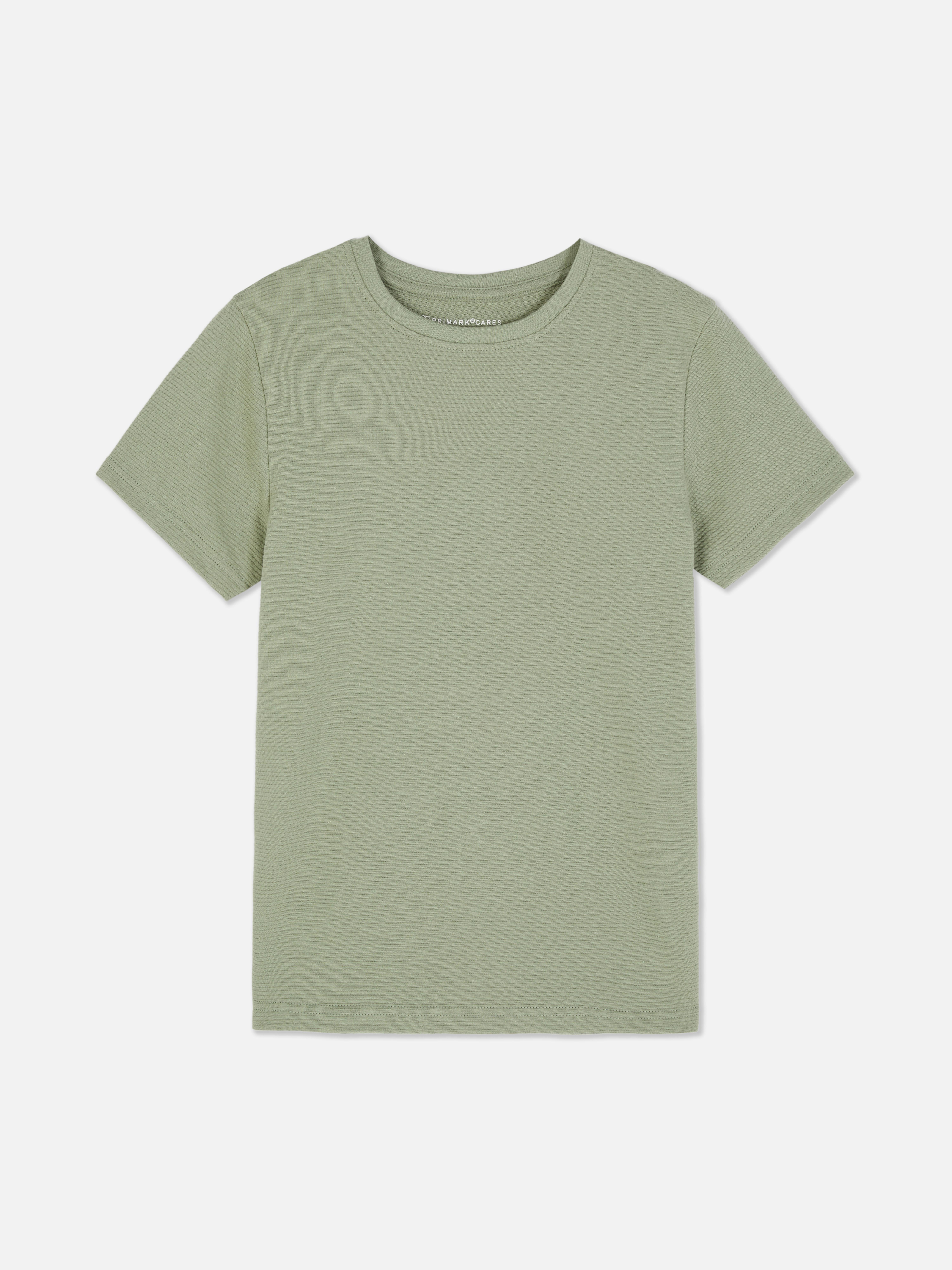 Teksturowany T-shirt z tkaniny ottoman