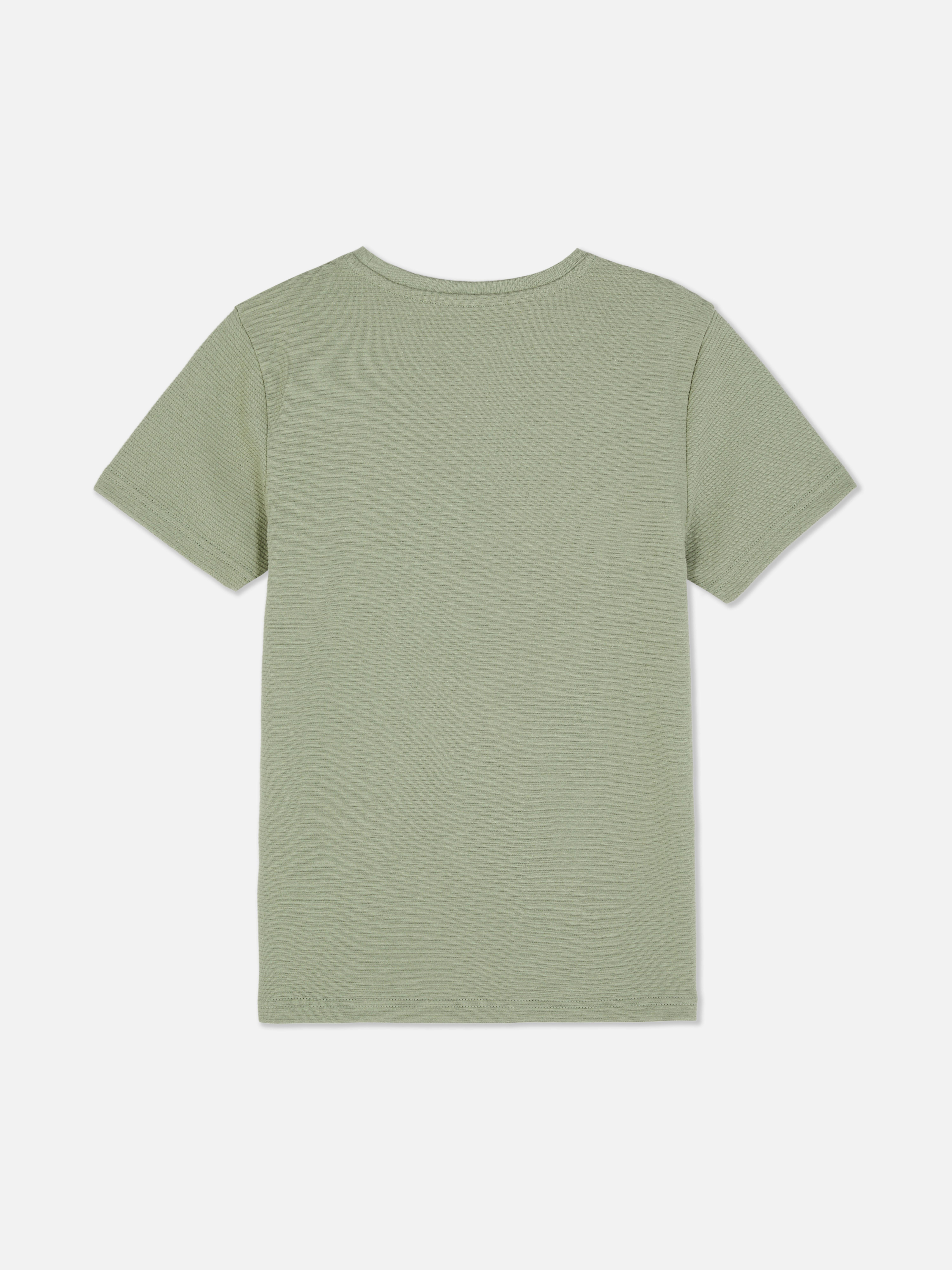 Teksturowany T-shirt z tkaniny ottoman