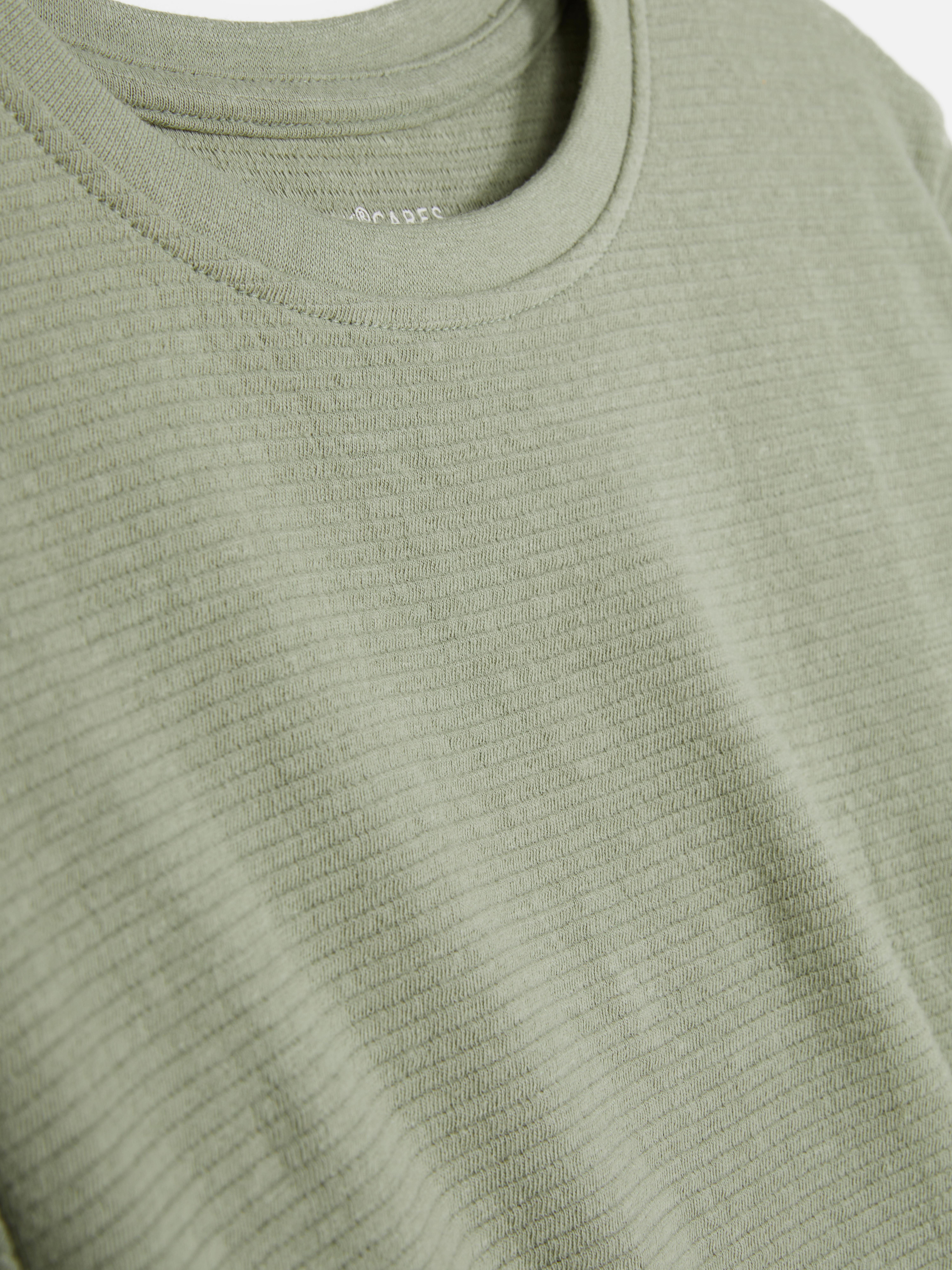 Teksturowany T-shirt z tkaniny ottoman