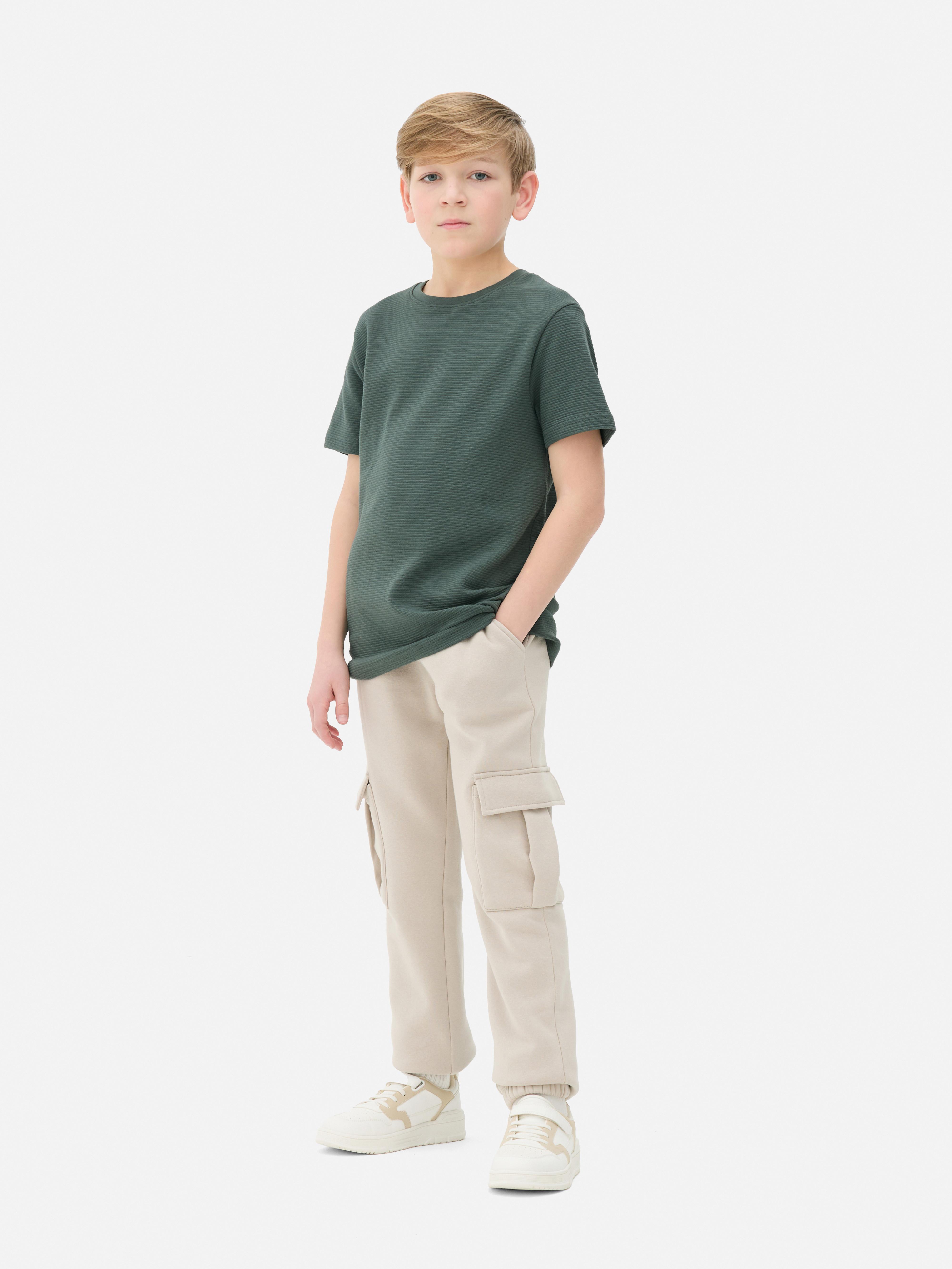 T-shirt ottoman texturé Vert