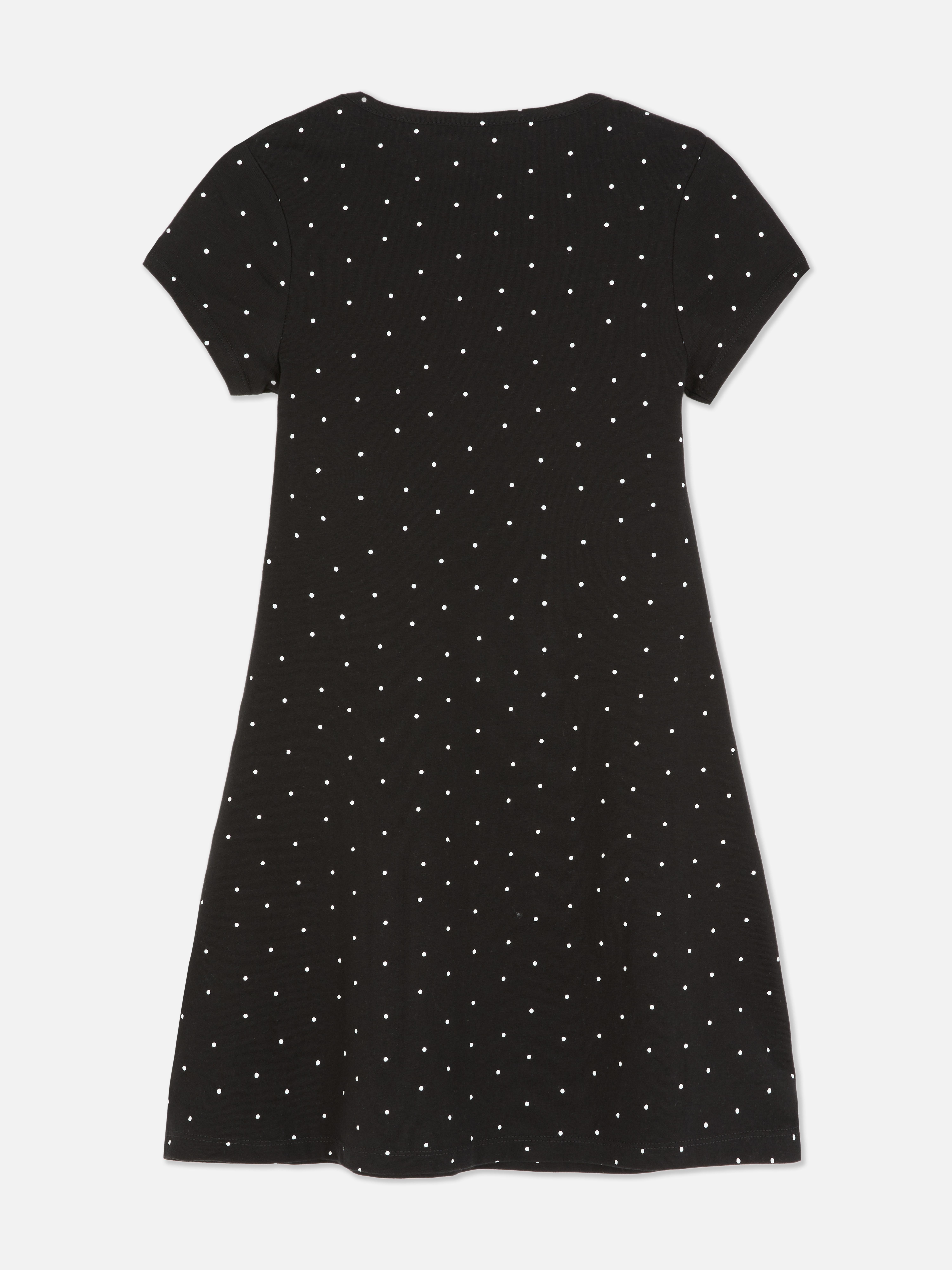 Polka Dot V-Neck Jersey Dress