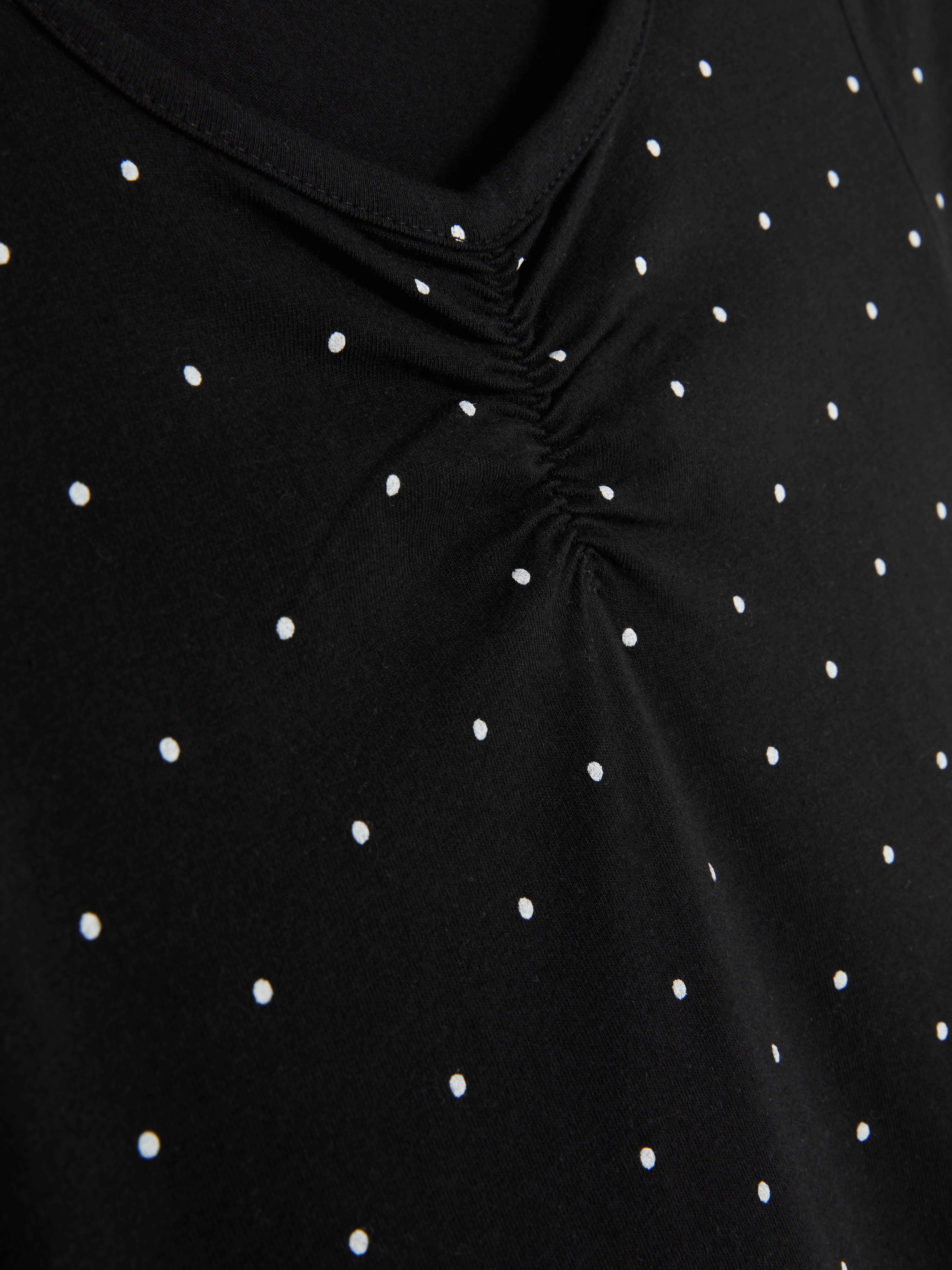Polka Dot V-Neck Jersey Dress