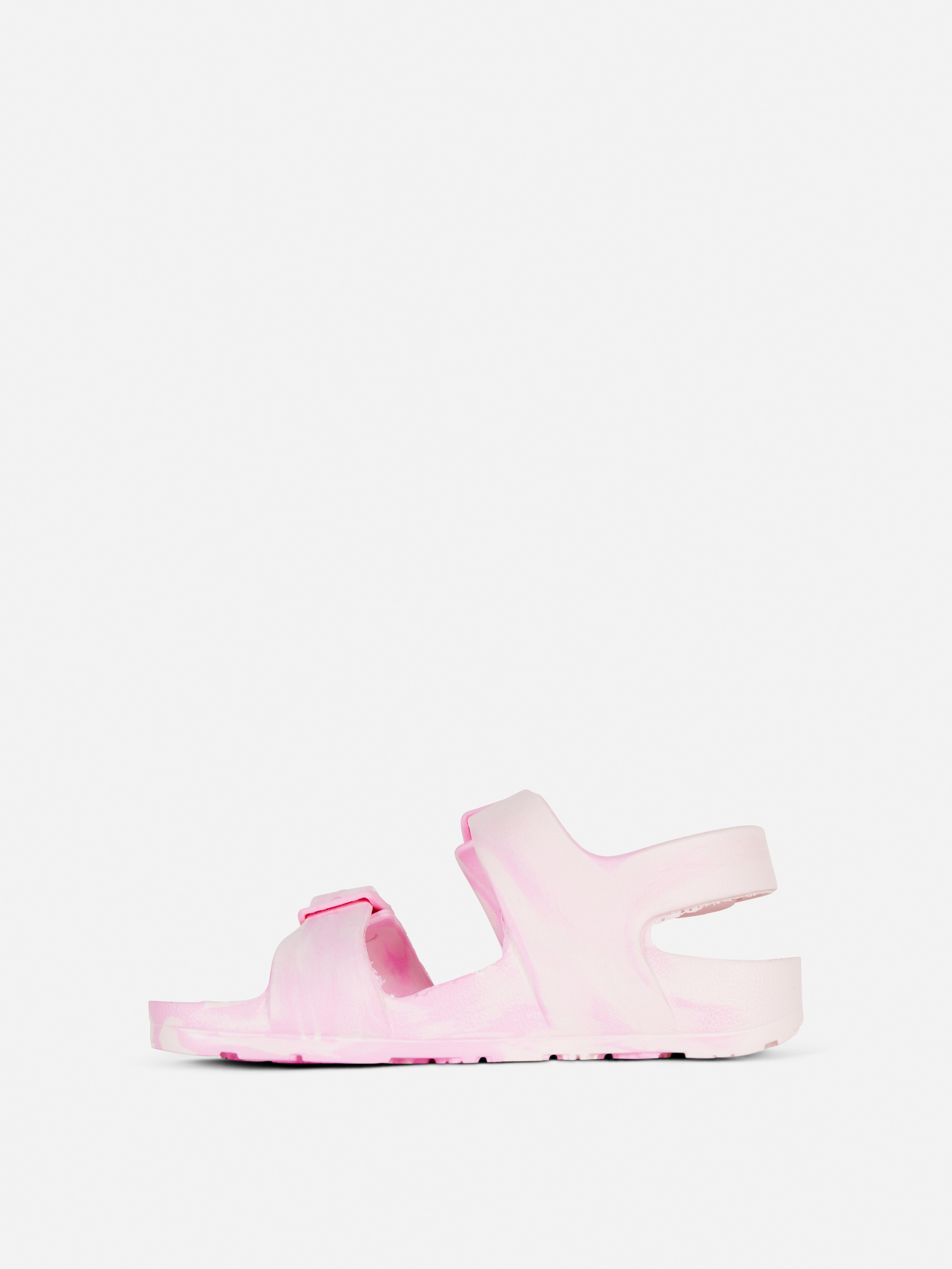 Sandalen mit zwei Schnallen in Marmoroptik