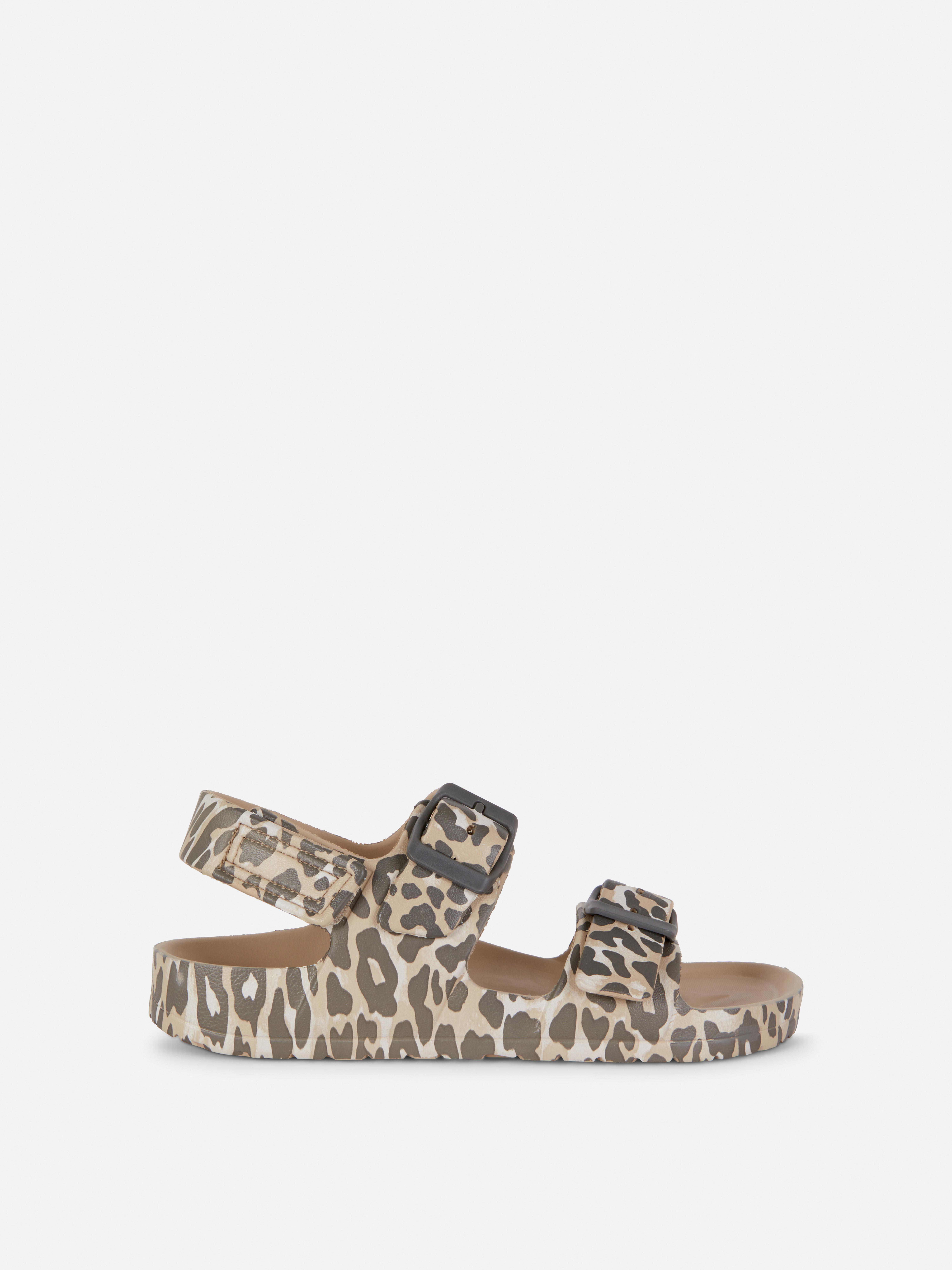 Sandali leopardati con doppia fascia