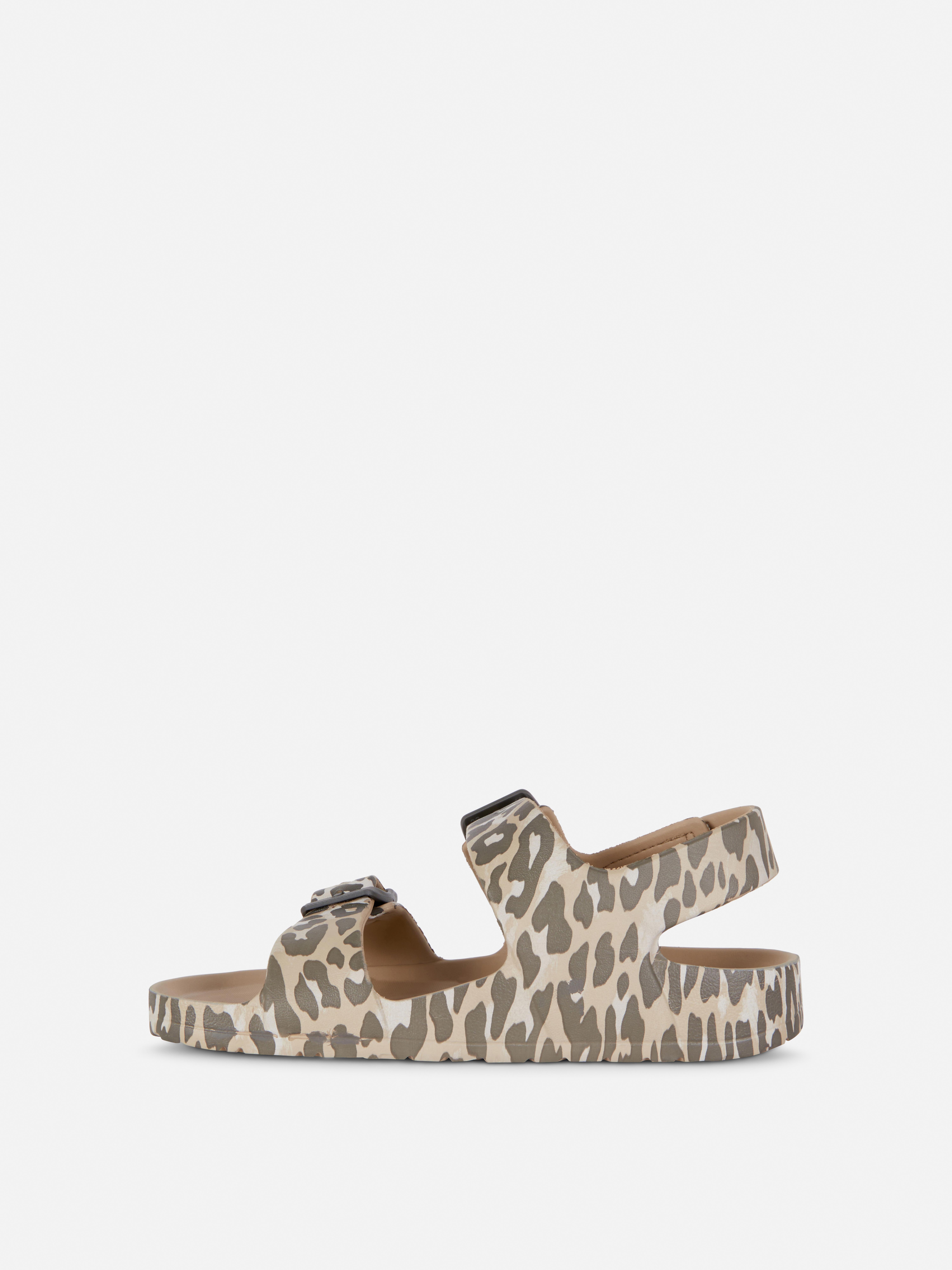 Sandali leopardati con doppia fascia