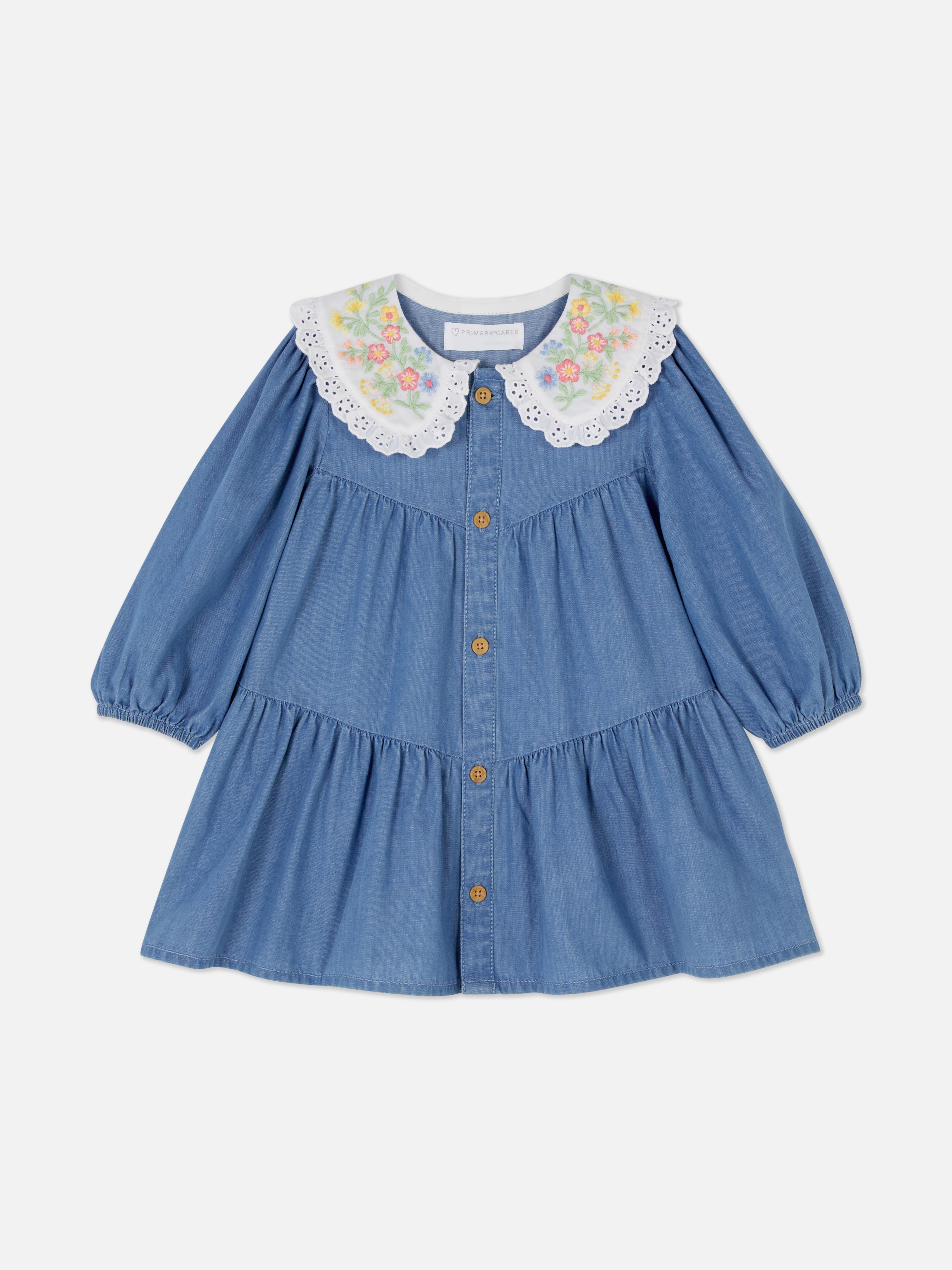 Tiered Chambray Dress
