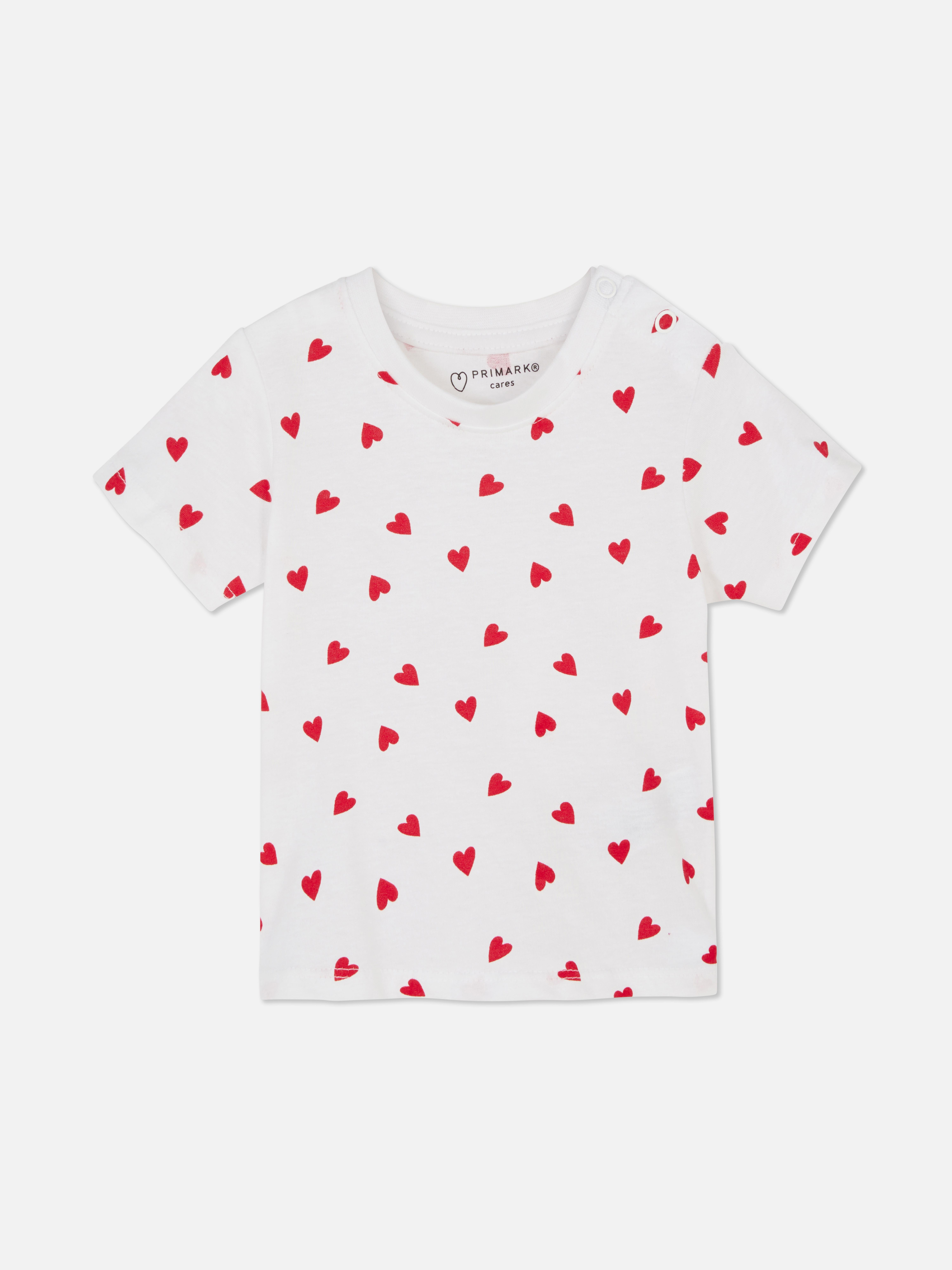 Tricou cu imprimeu cu inimioară