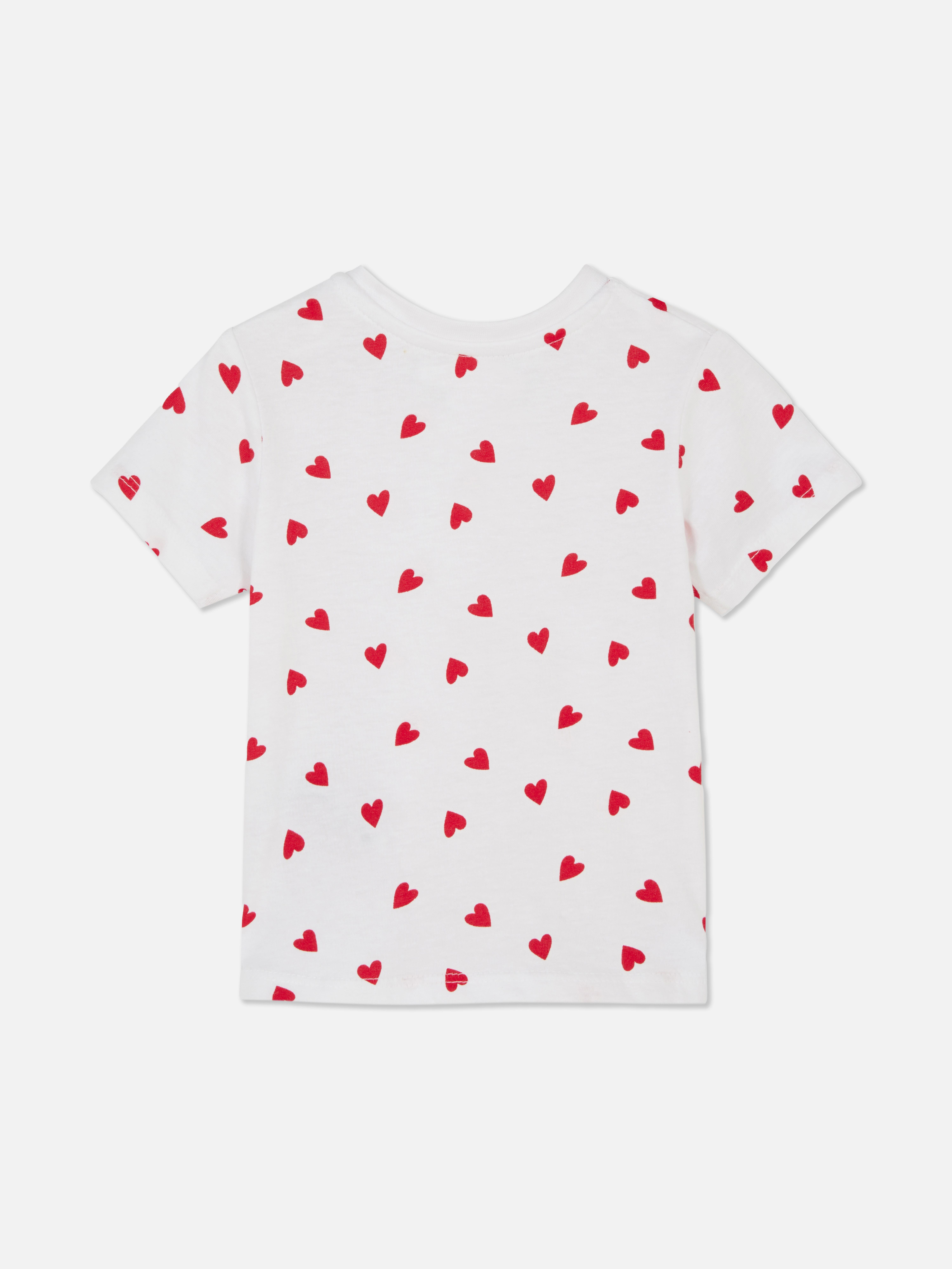 Tricou cu imprimeu cu inimioară