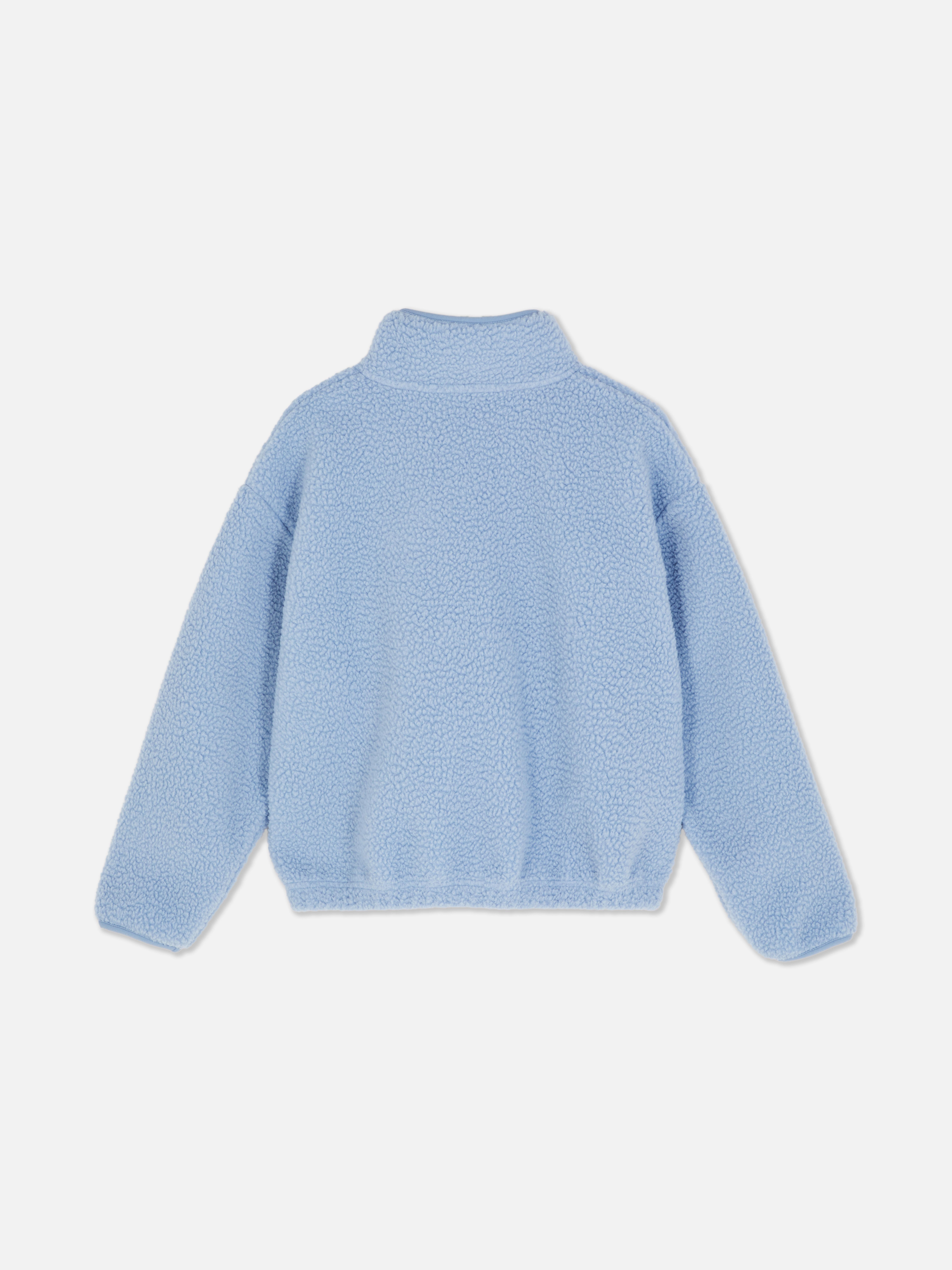Fleece-Sweatshirt mit Trichterkragen