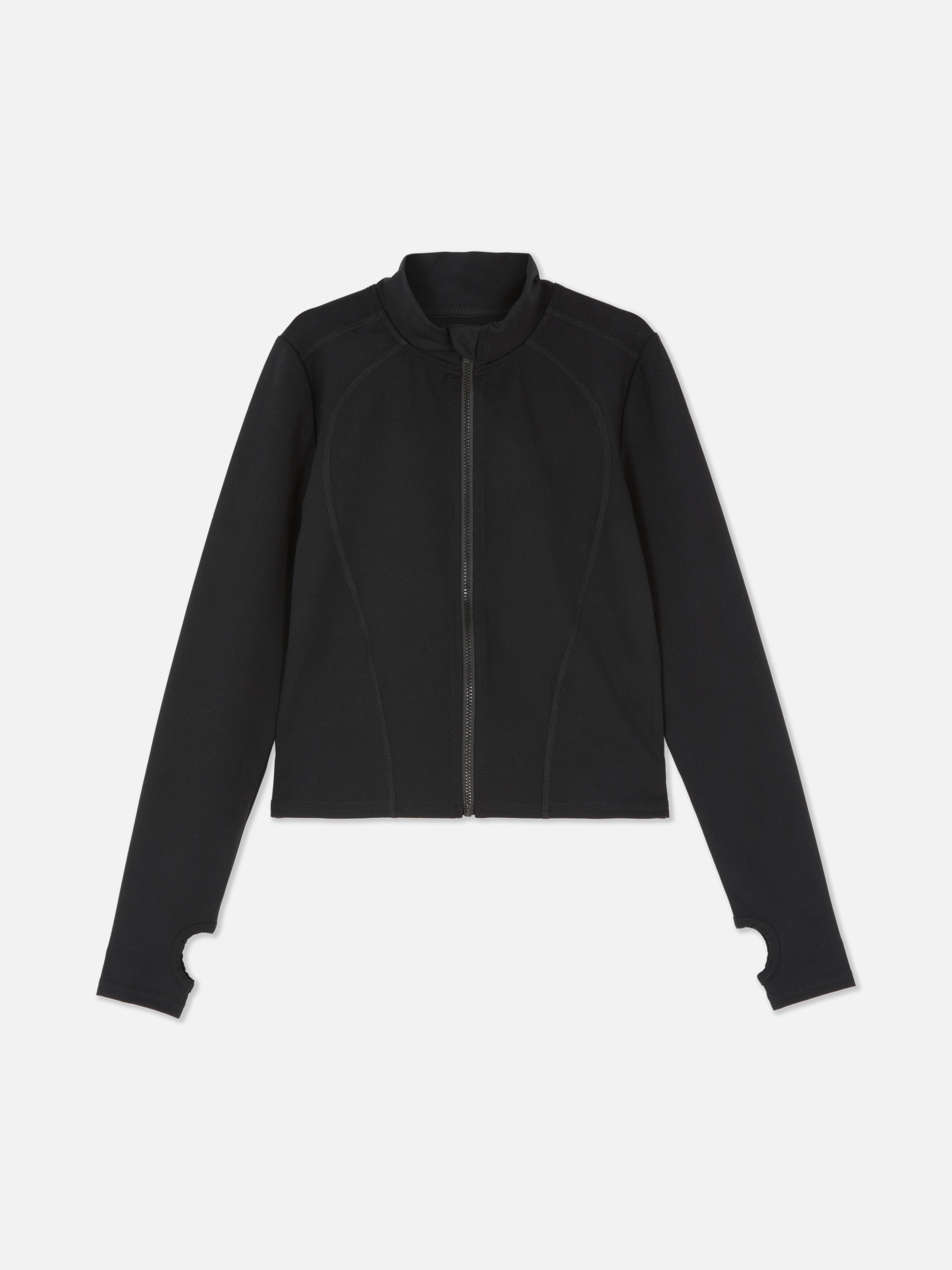 Trainingsjacke mit Trichterkragen