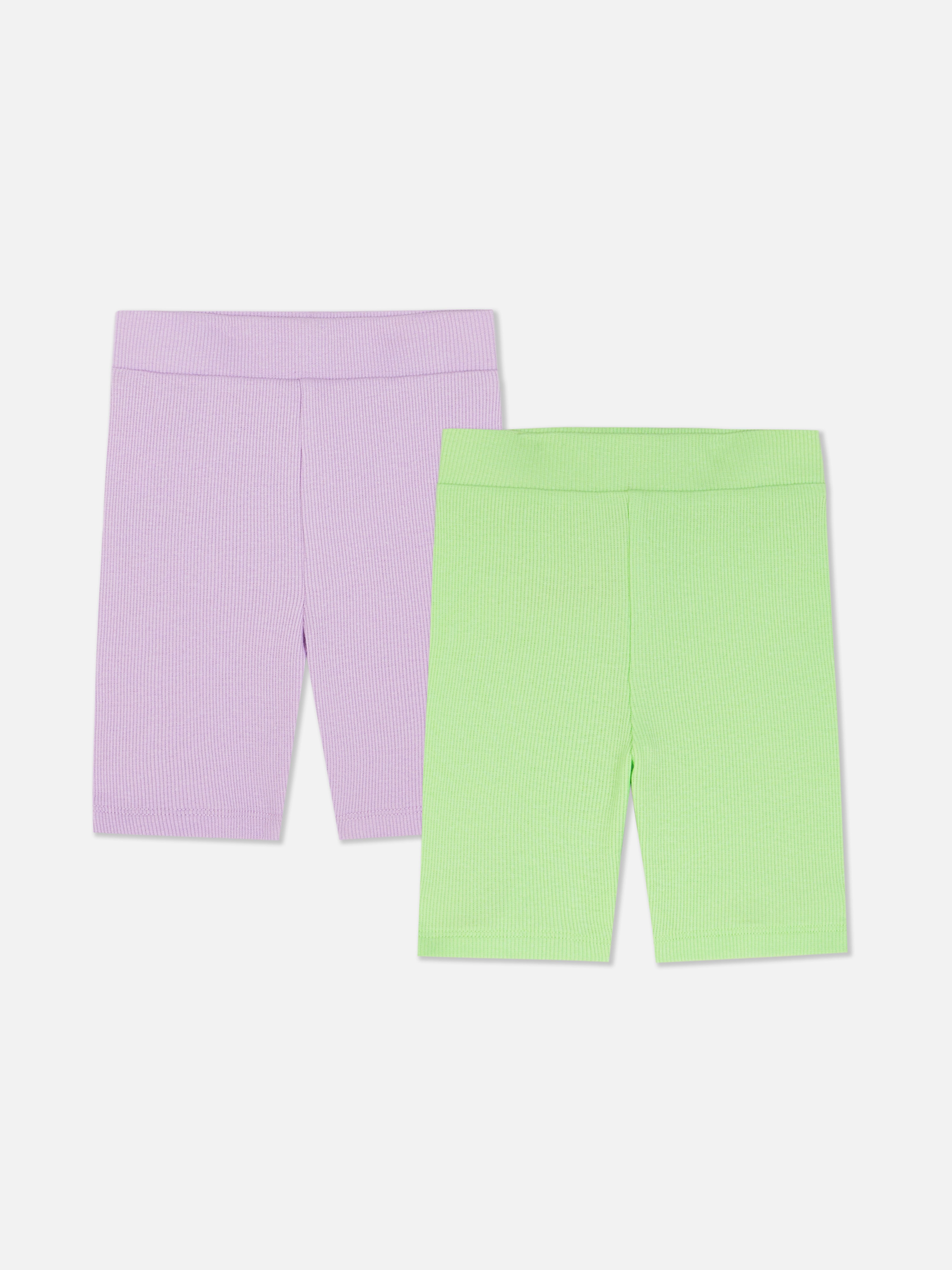 Pack de 2 pantalones cortos de ciclista acanalados