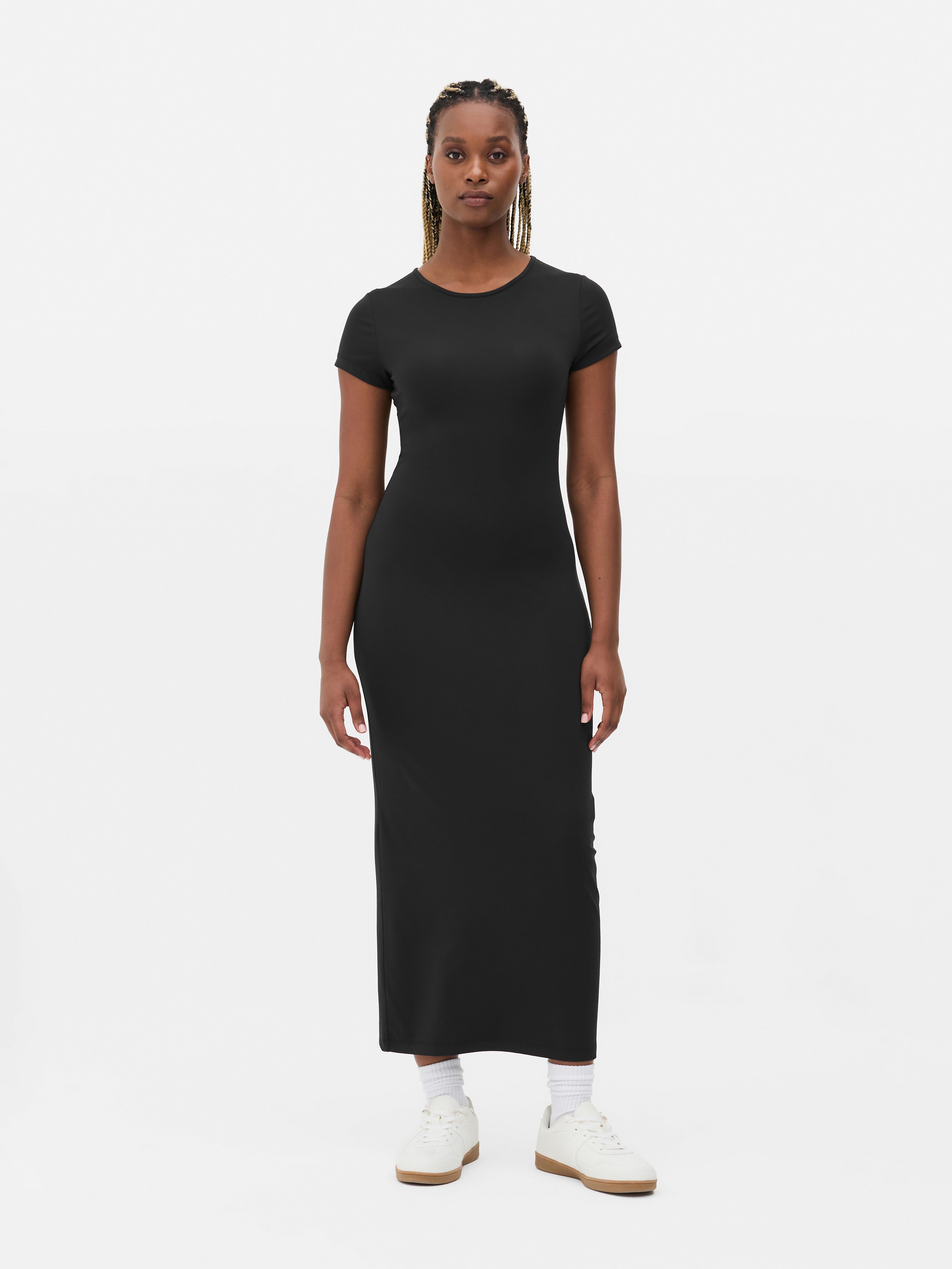 Robe tshirt milongue Noir Femme Primark