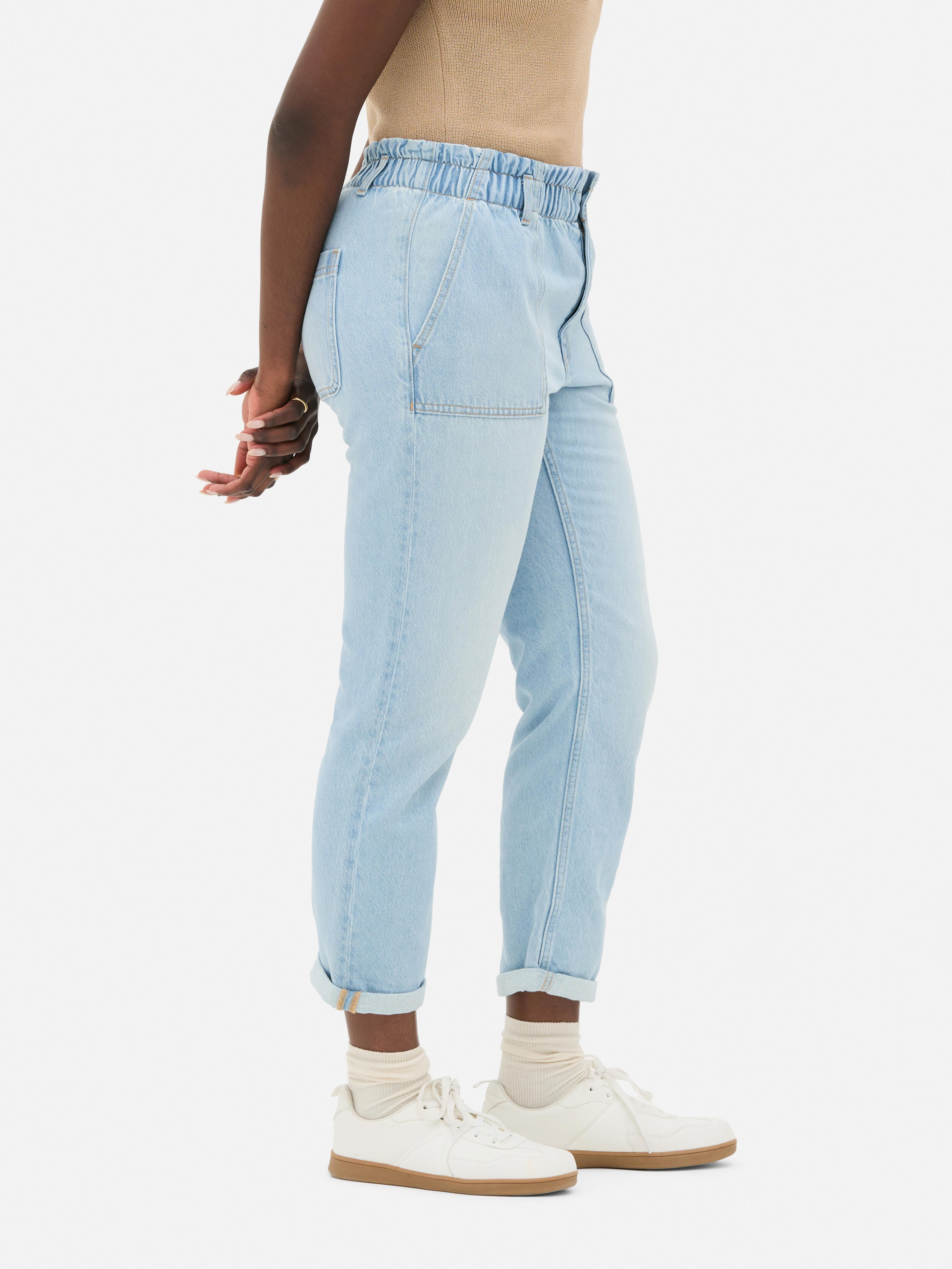 Pantaloni din bumbac cu talie paperbag