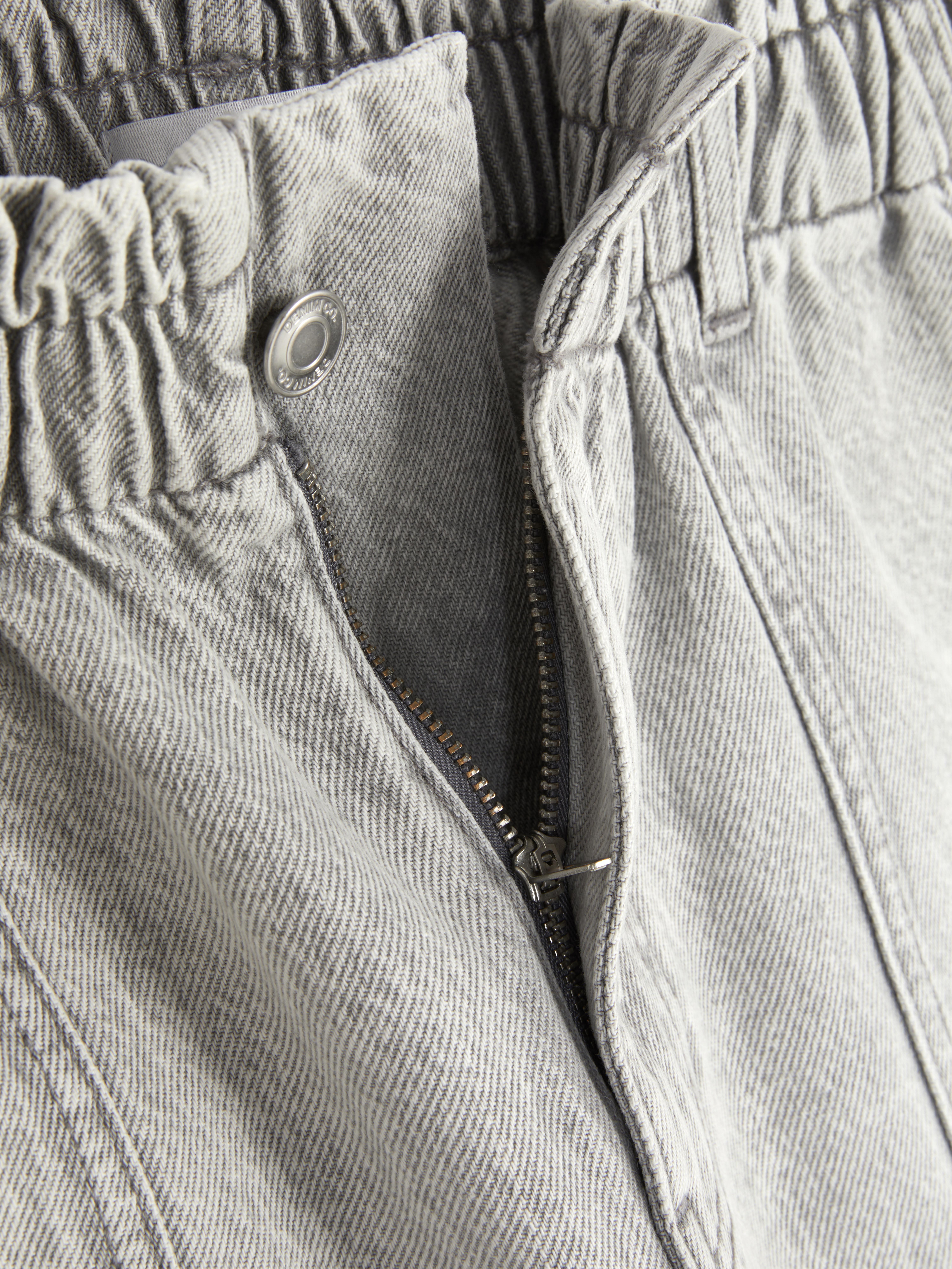 Pantaloni din bumbac cu talie paperbag
