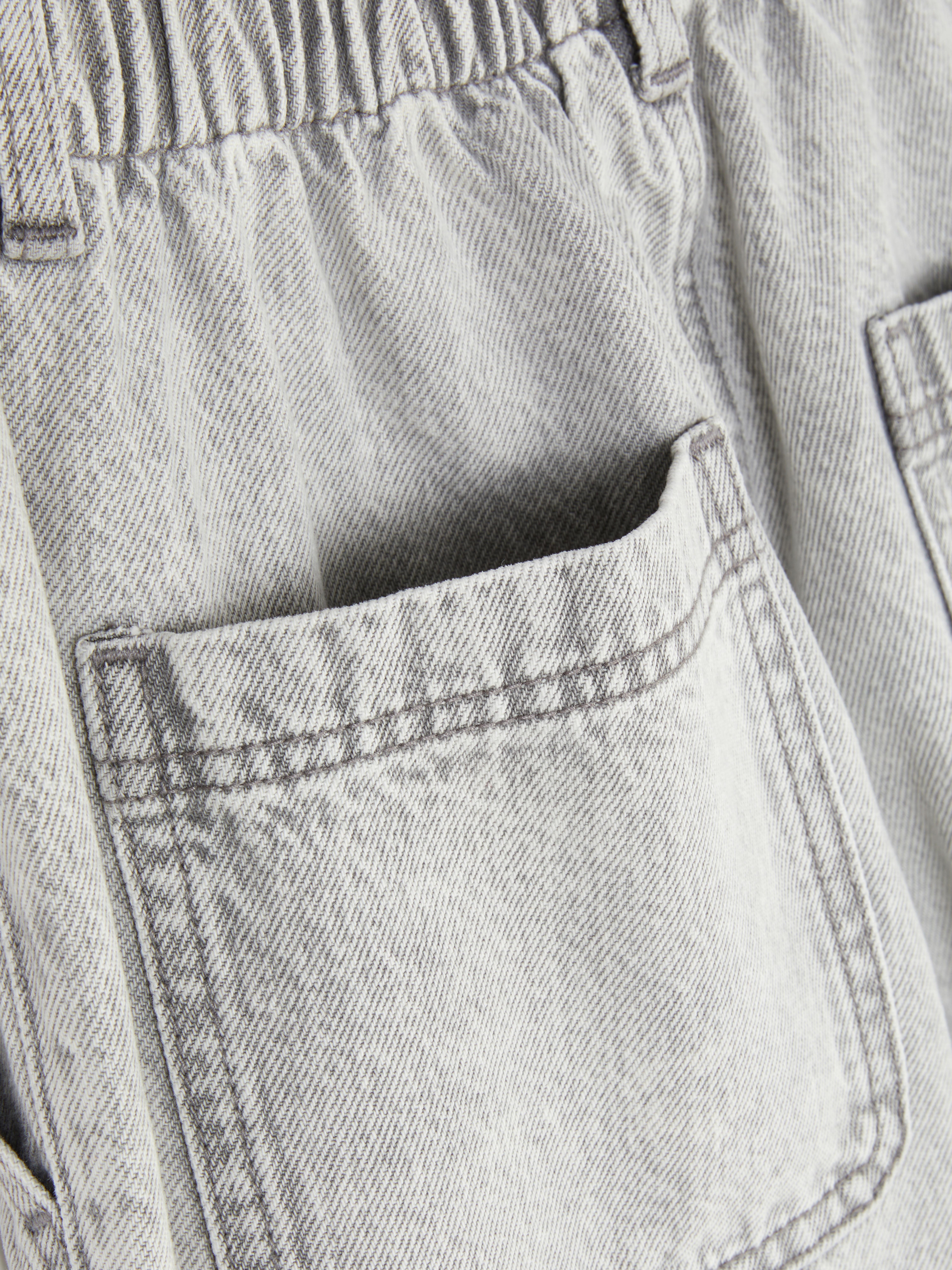 Pantaloni din bumbac cu talie paperbag