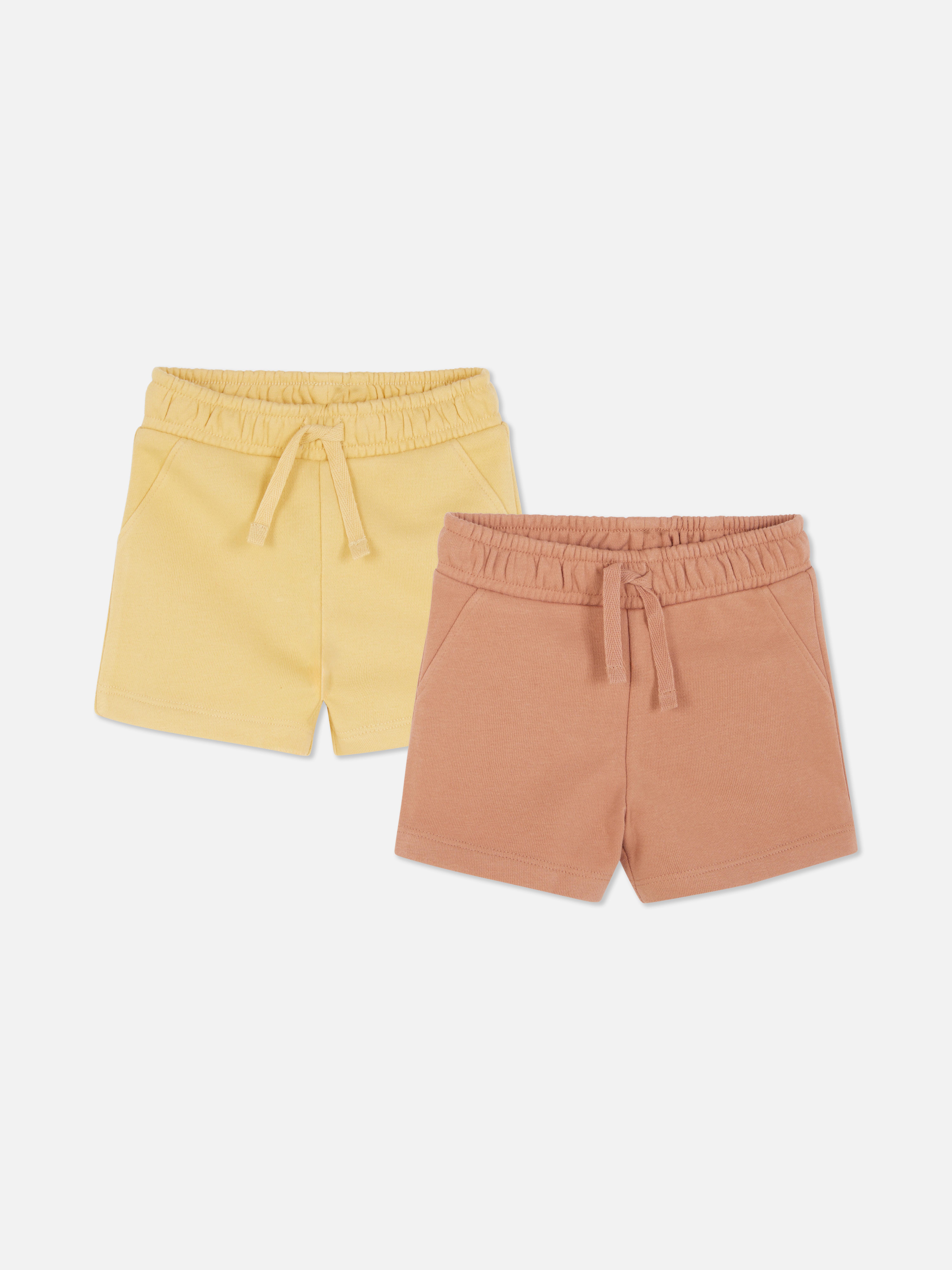 Jersey short met trekkoord, set van 2 Veelkleurig