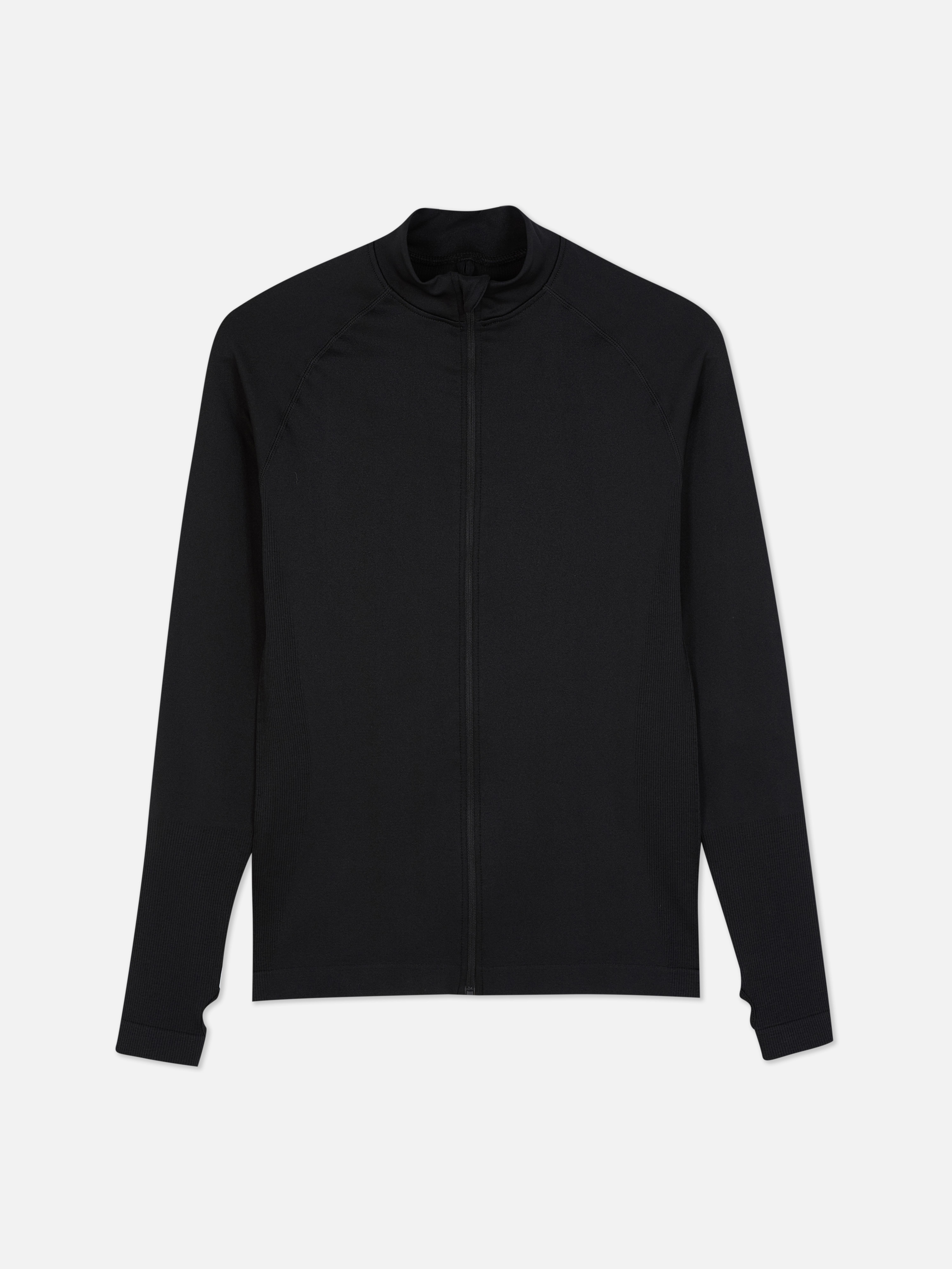 Women's Black Seamless Zip-Up Sports Jacket | Primark