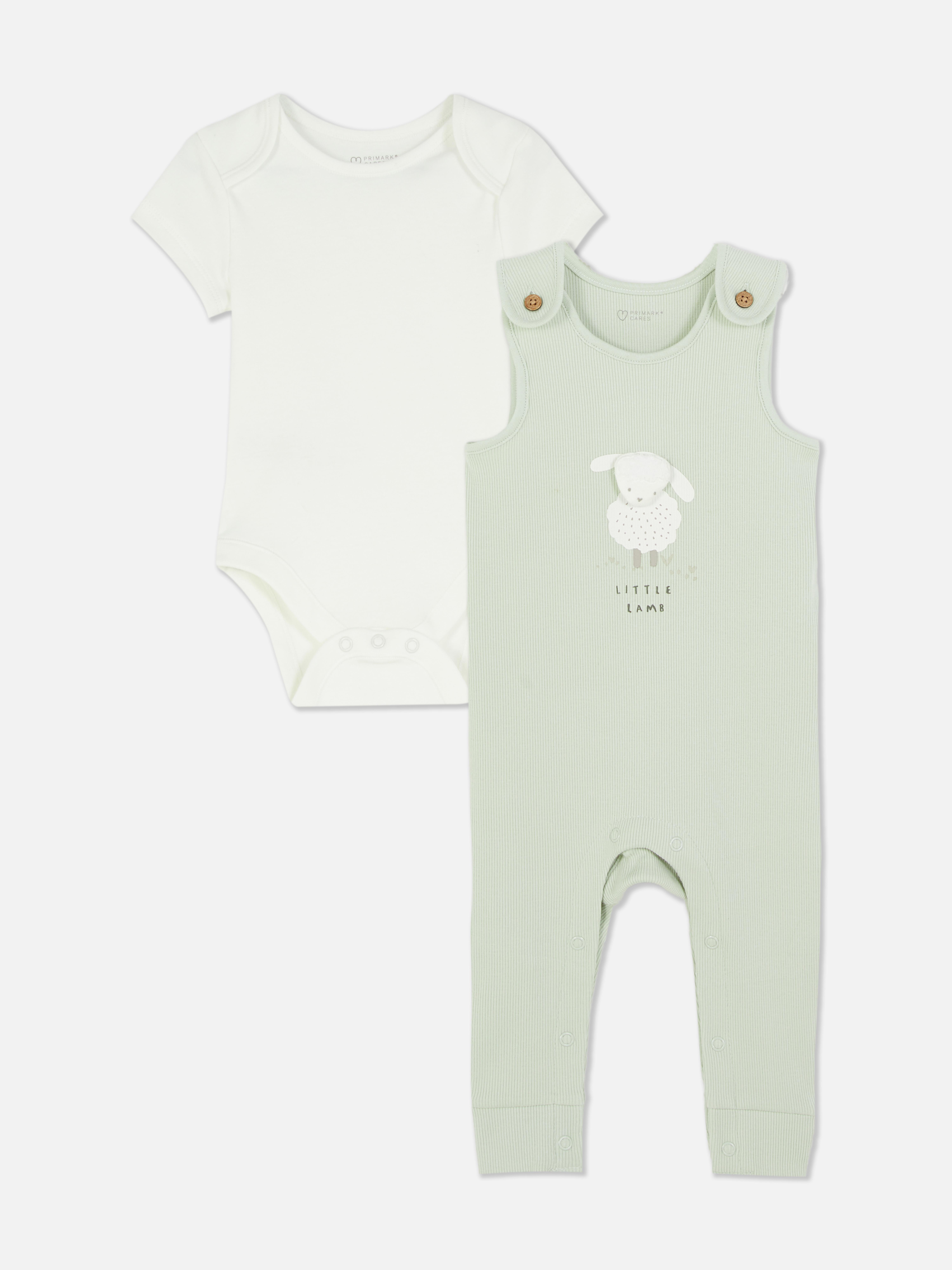 Newborn Baby Little Lamb Dungaree Set