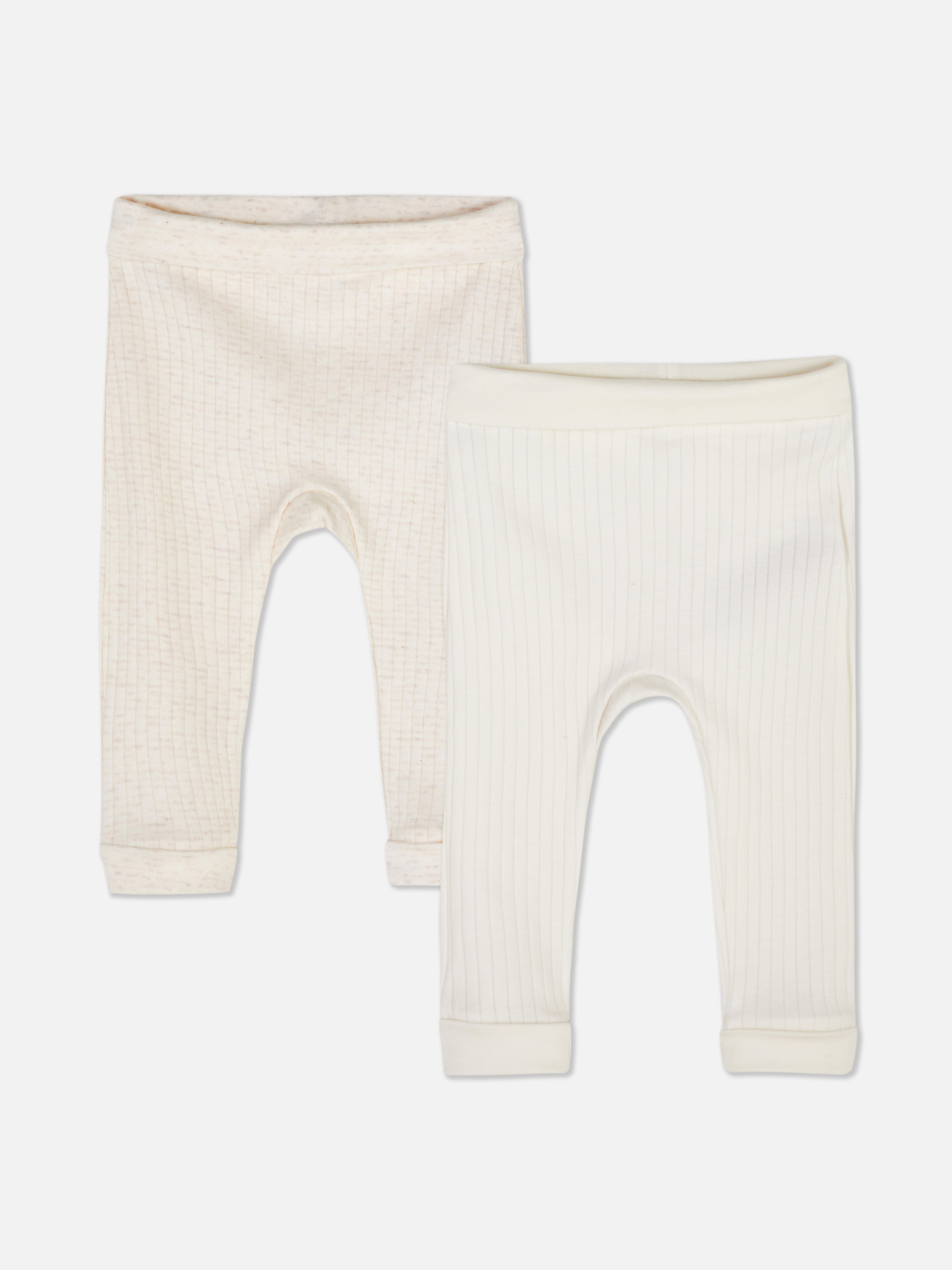 Geribde legging voor pasgeborenen, set van 2
