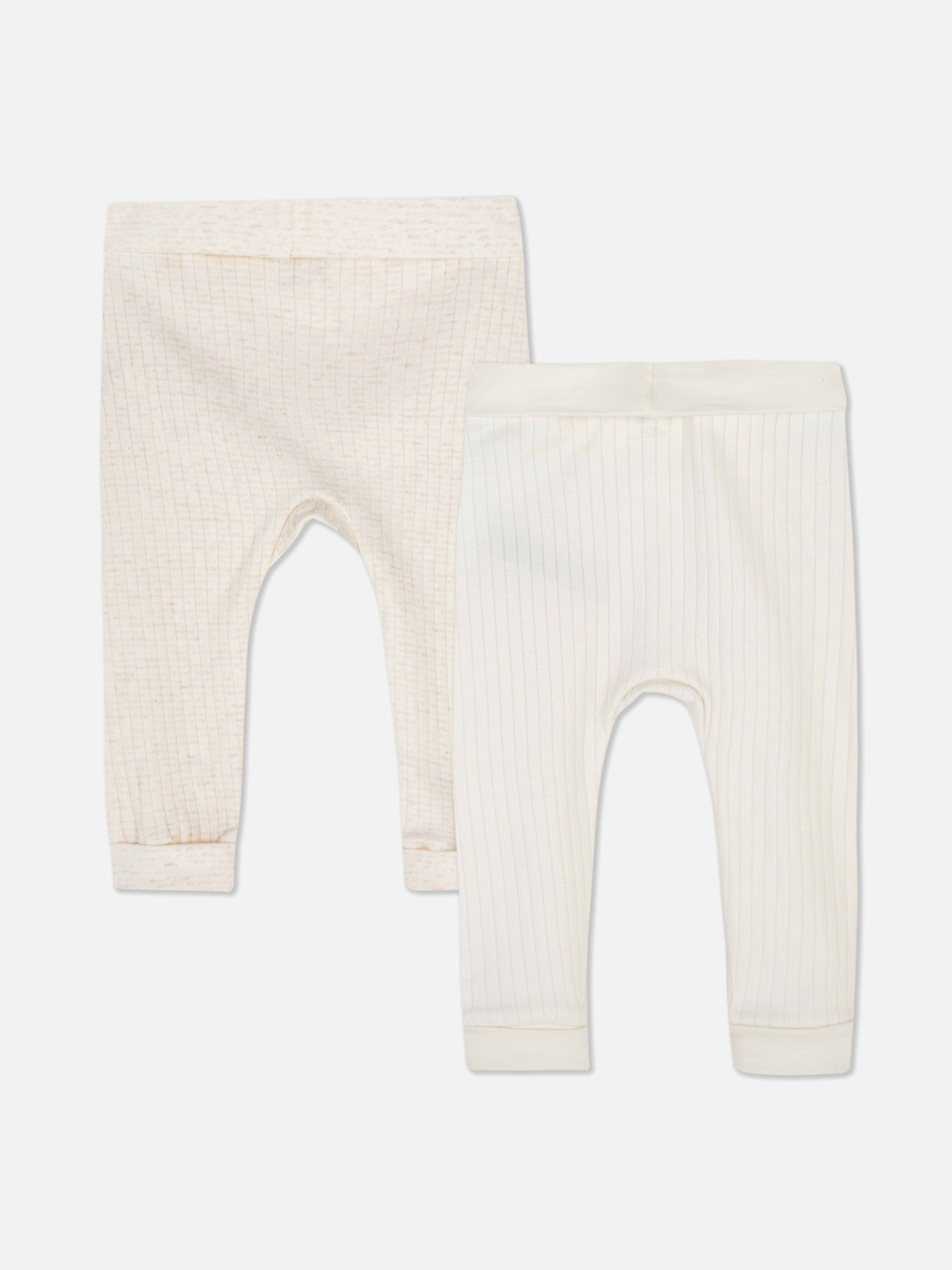 Geribde legging voor pasgeborenen, set van 2