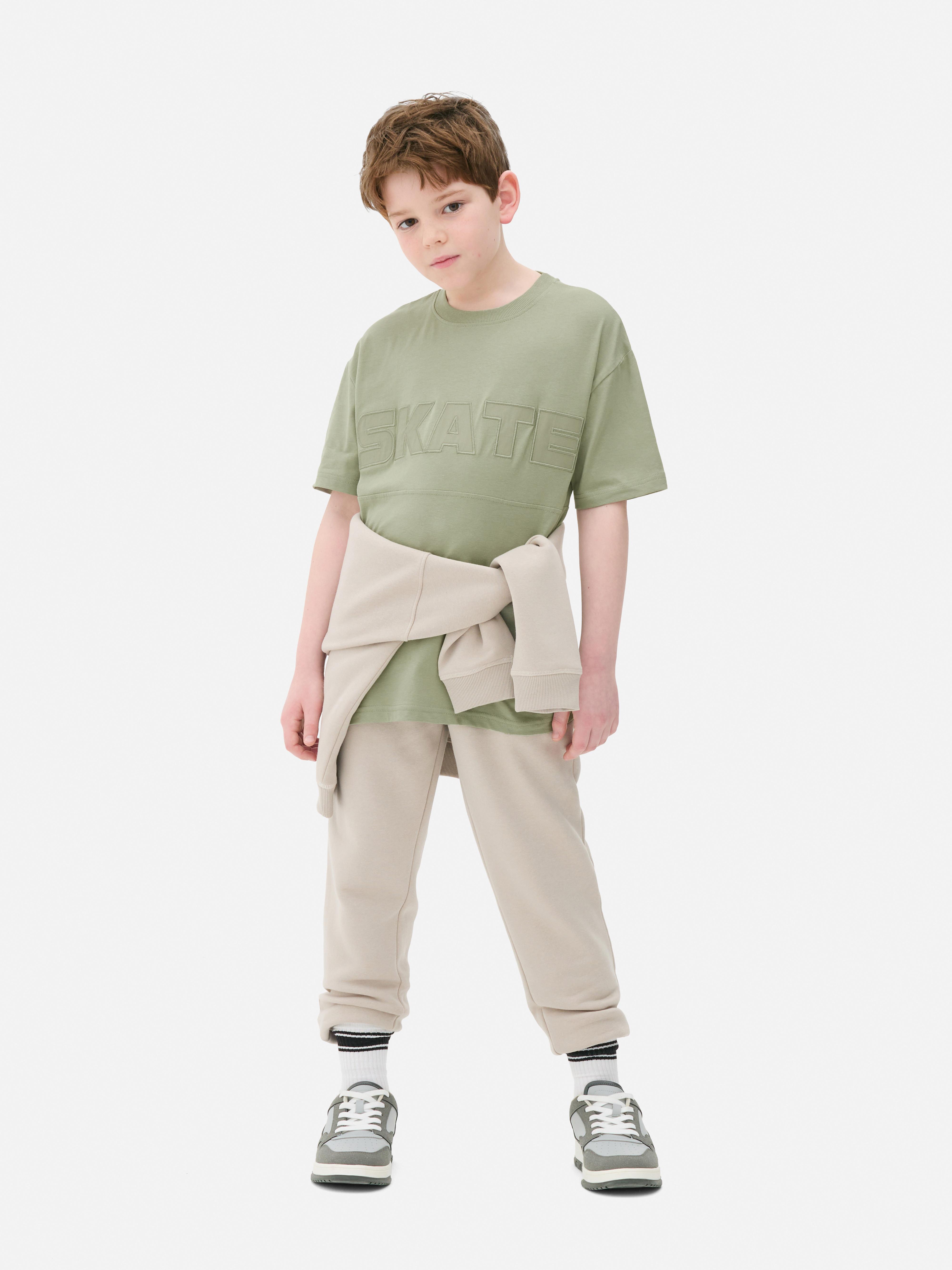 T-shirt met reliëfopdruk Skate