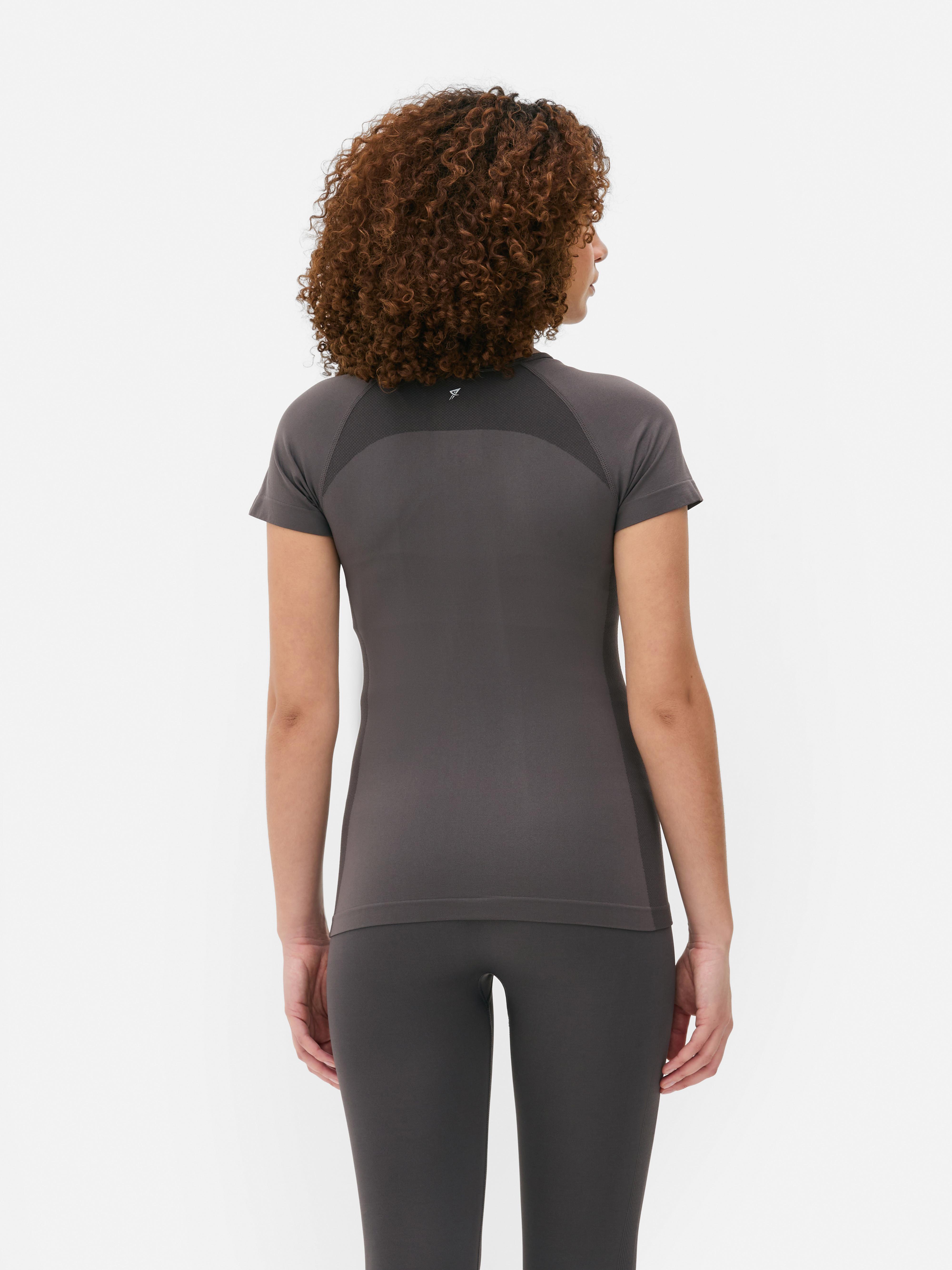 Haut de sport sans coutures à manches courtes