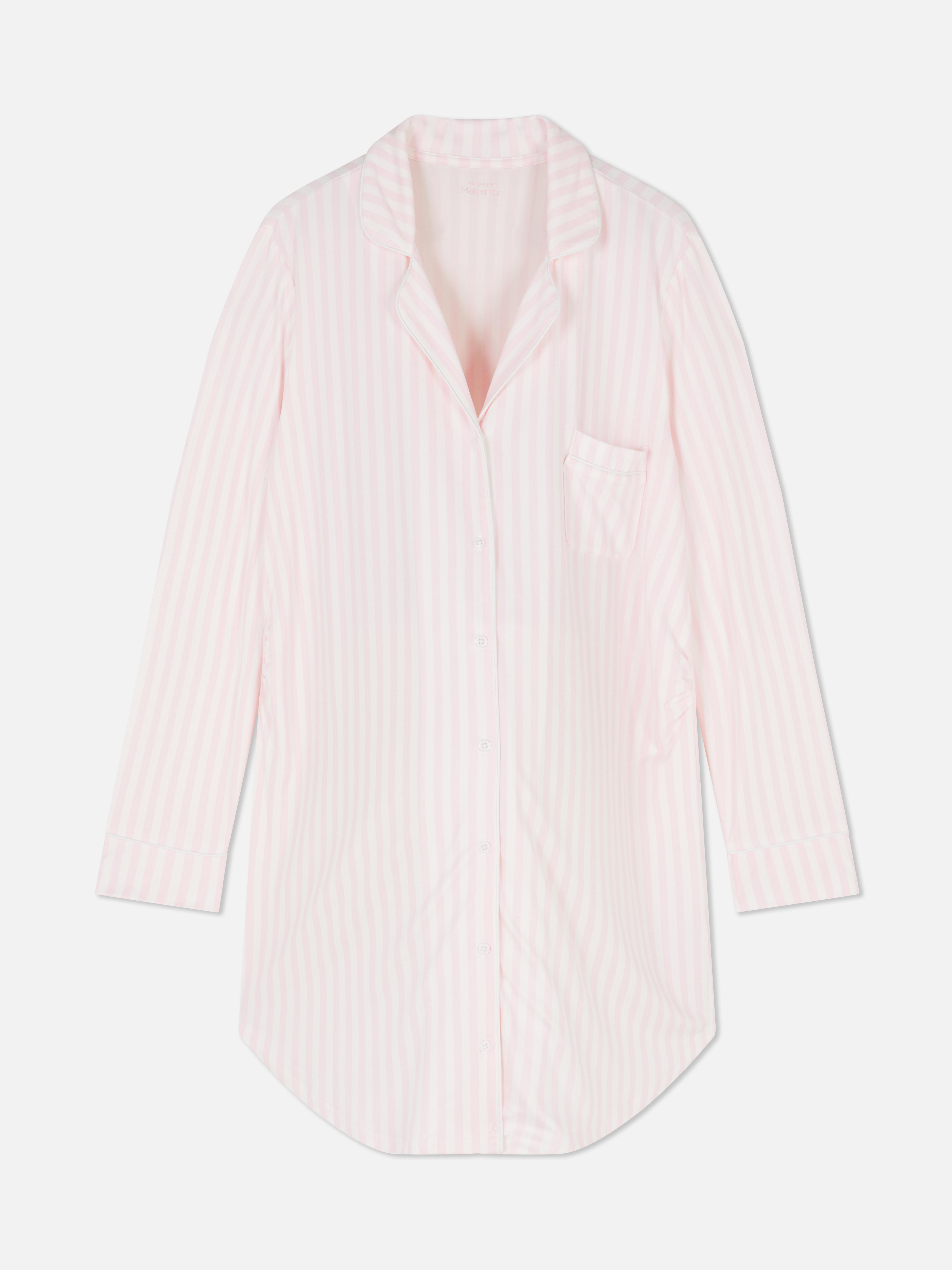 Maternity Striped Nightshirt