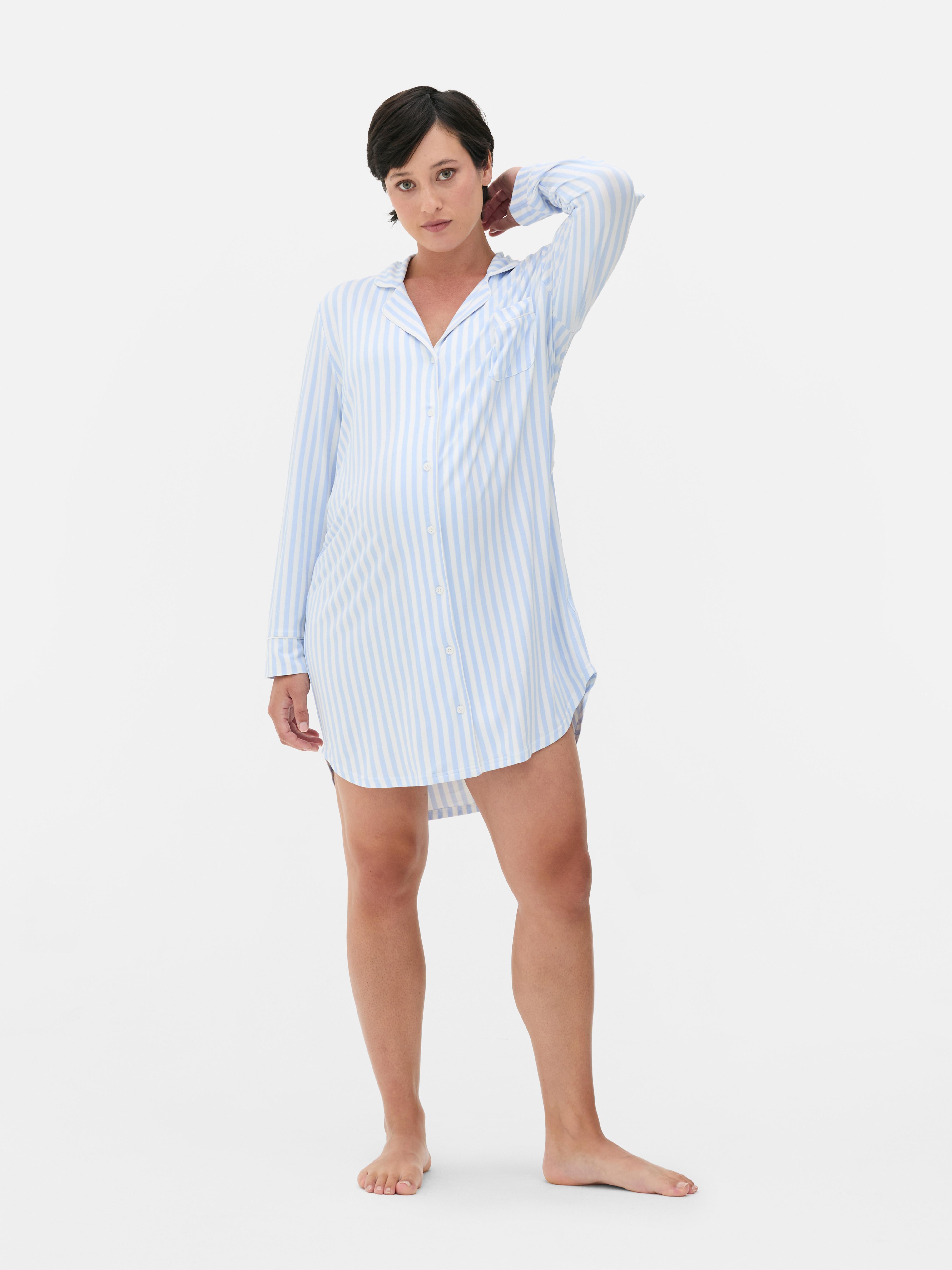 Chemise de nuit rayée maternité