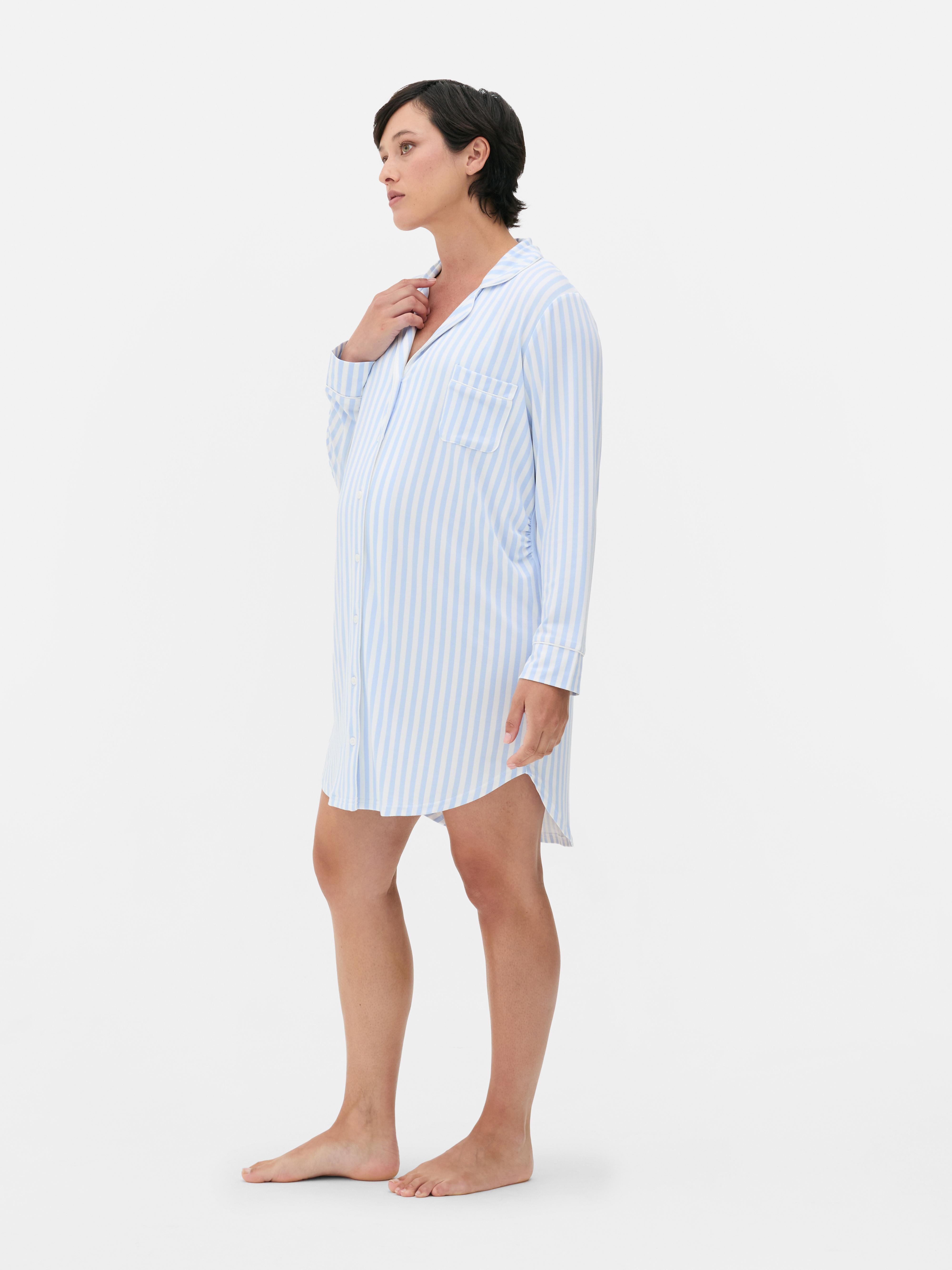 Maternity Striped Nightshirt