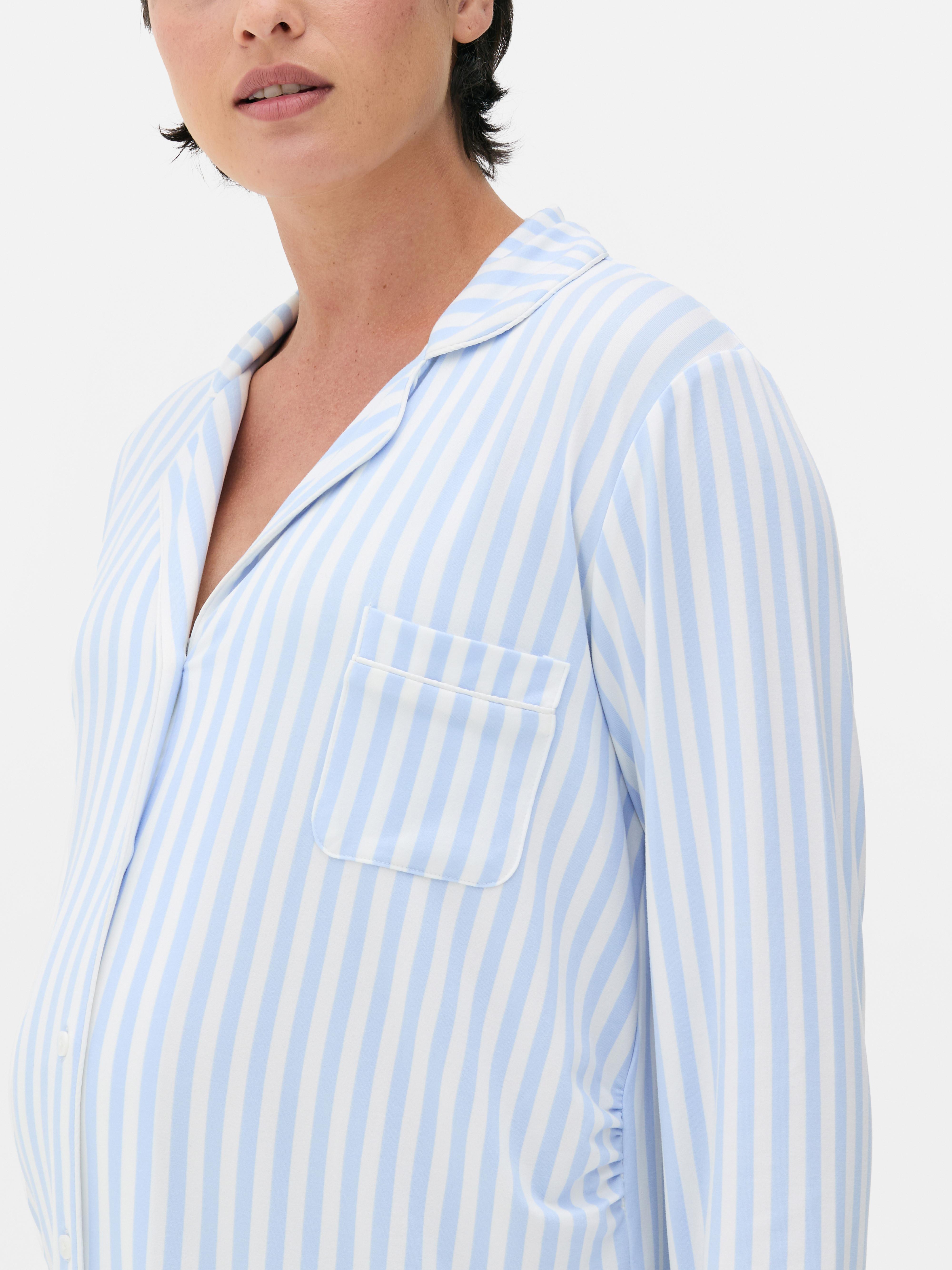Maternity Striped Nightshirt