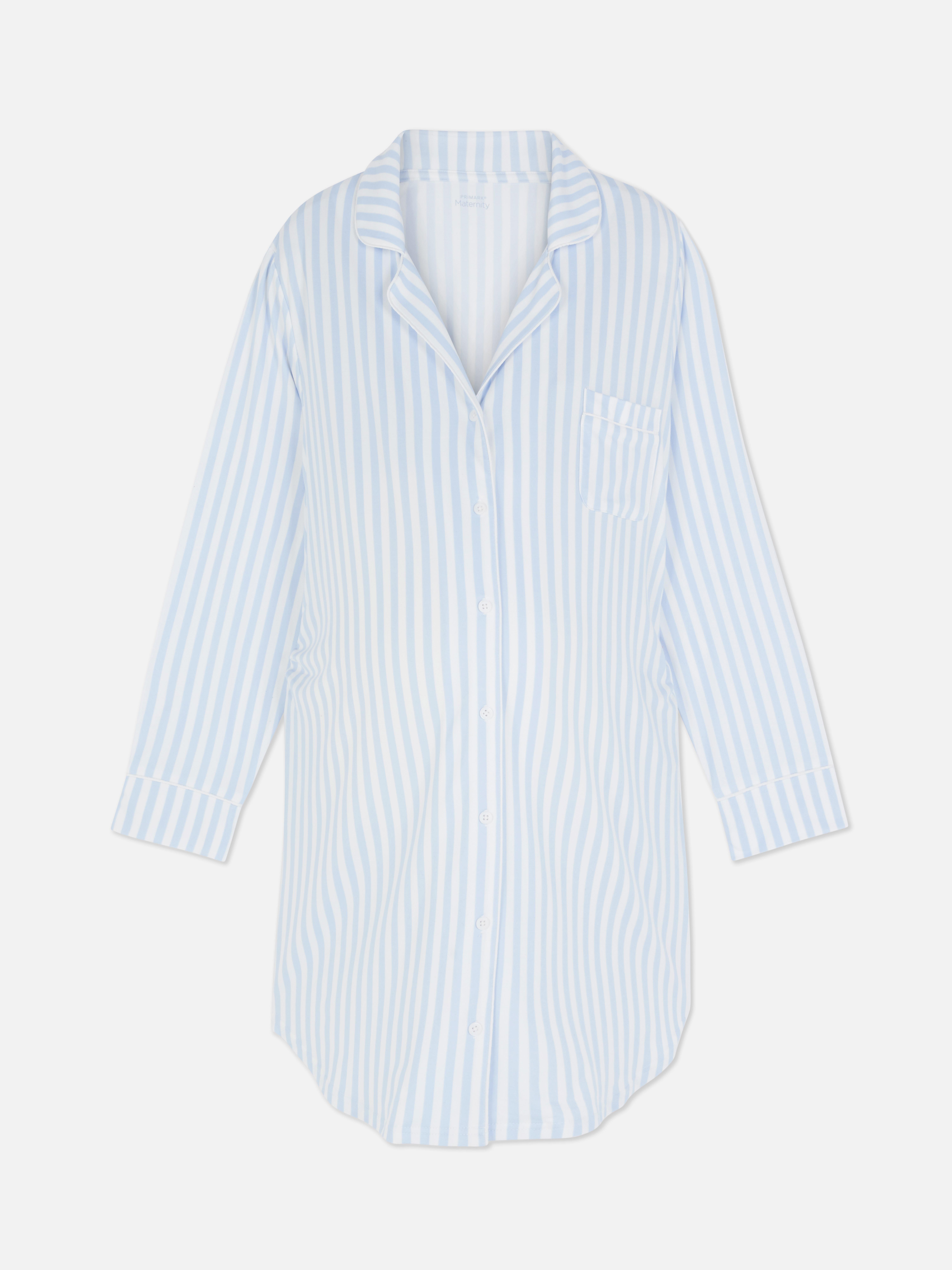Maternity Striped Nightshirt