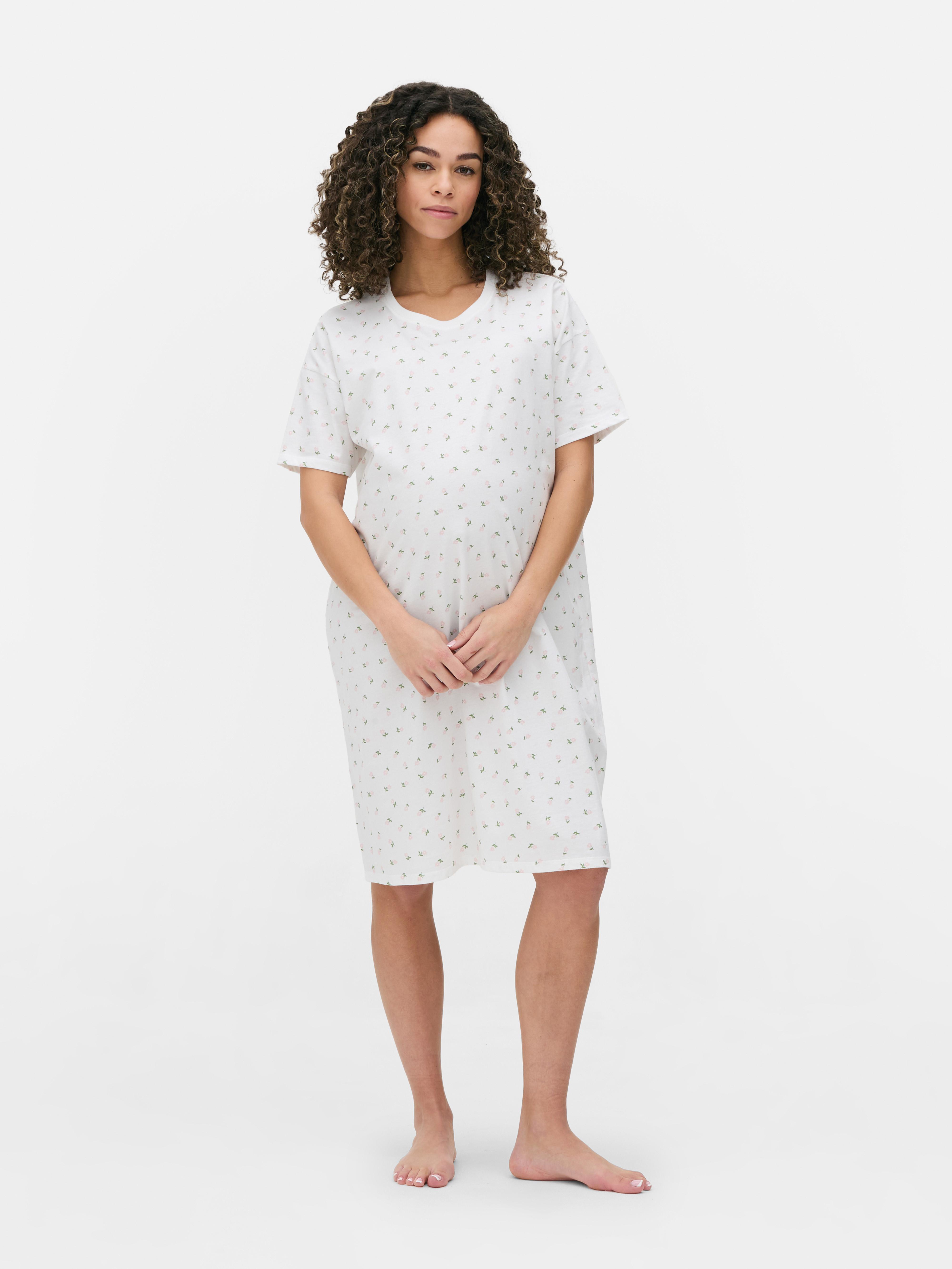 Tricou de somn cu imprimeu floral pentru maternitate