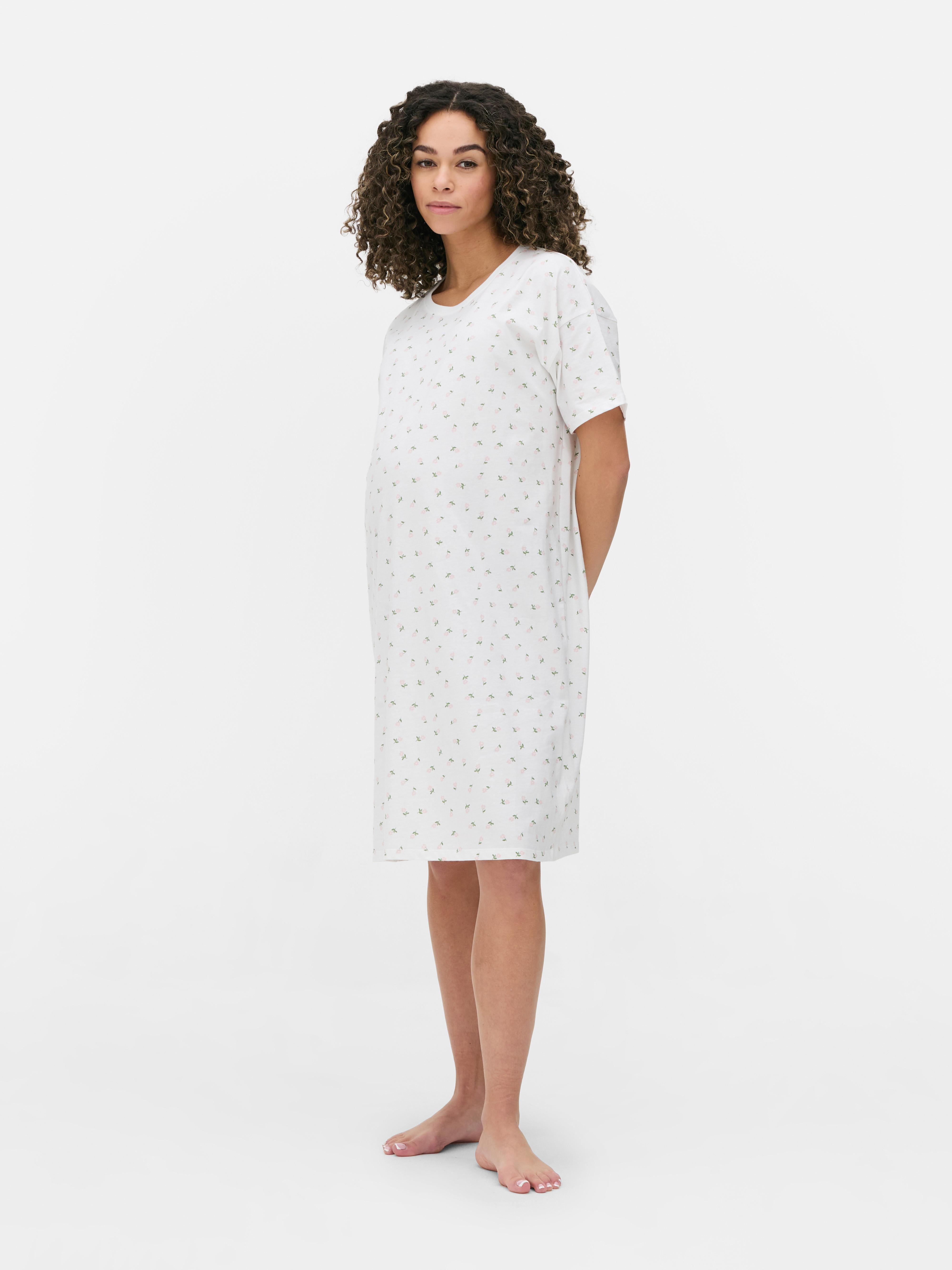 Tricou de somn cu imprimeu floral pentru maternitate