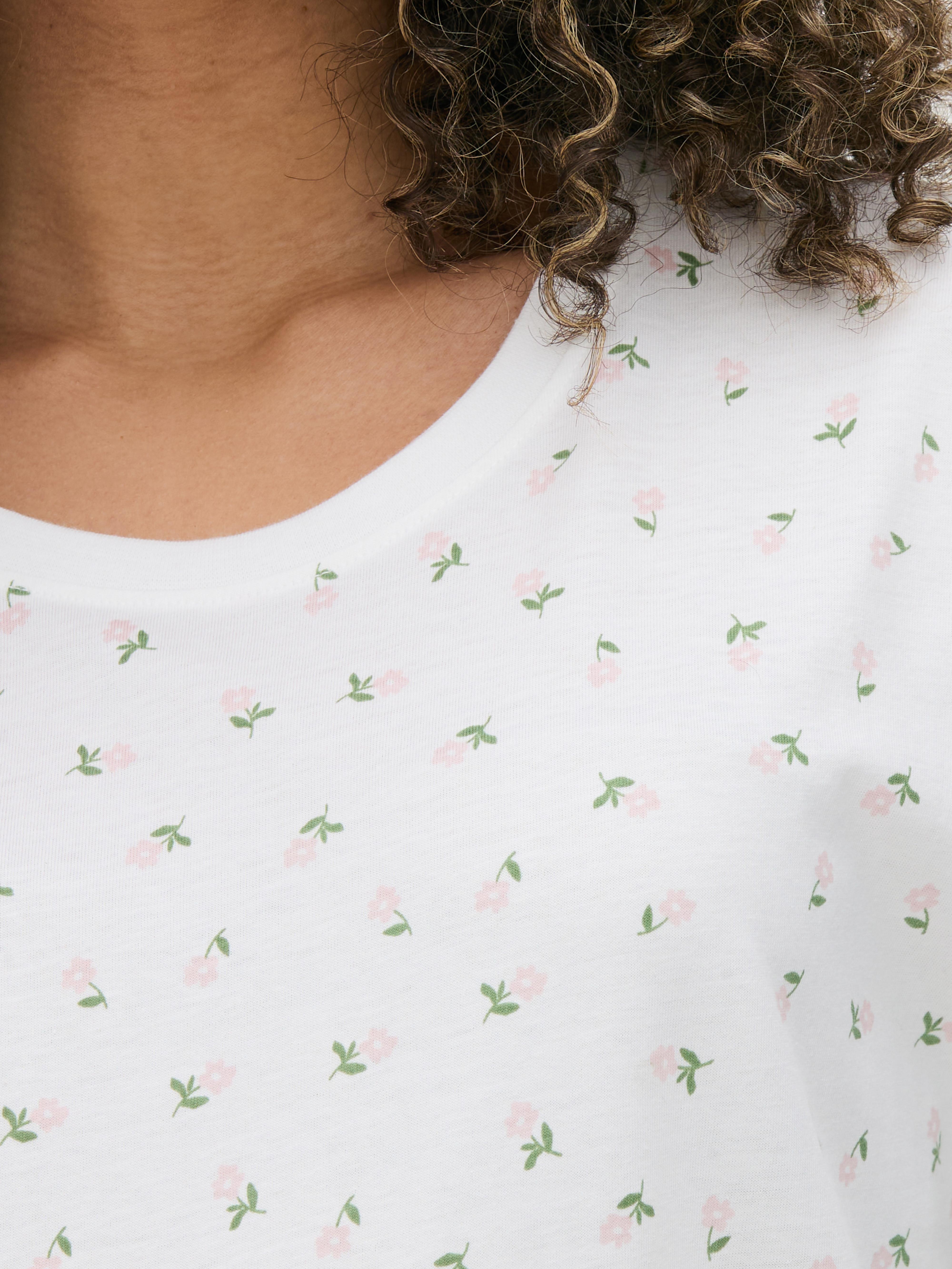 Tricou de somn cu imprimeu floral pentru maternitate