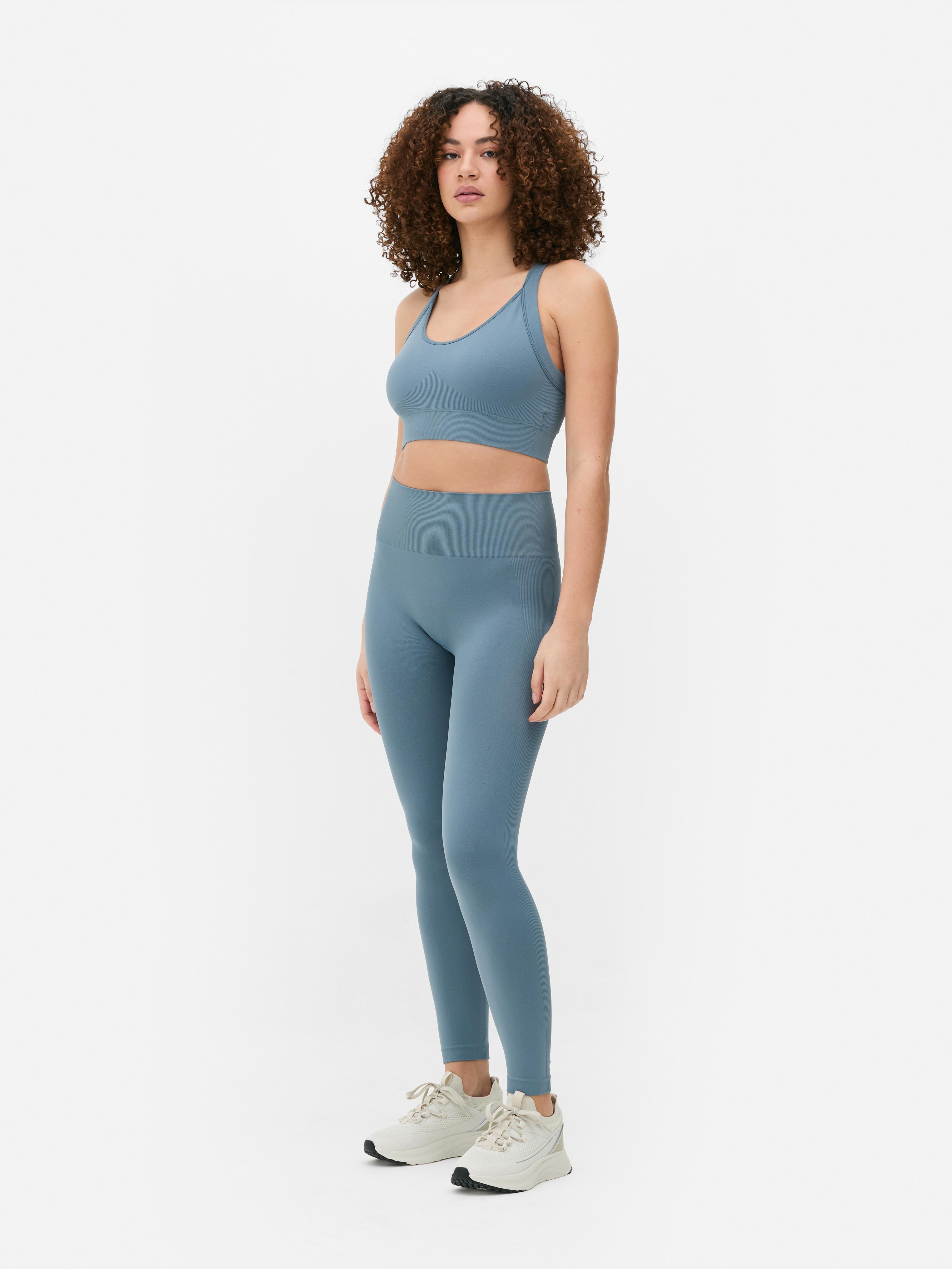 Seamless Performance Leggings Blue
