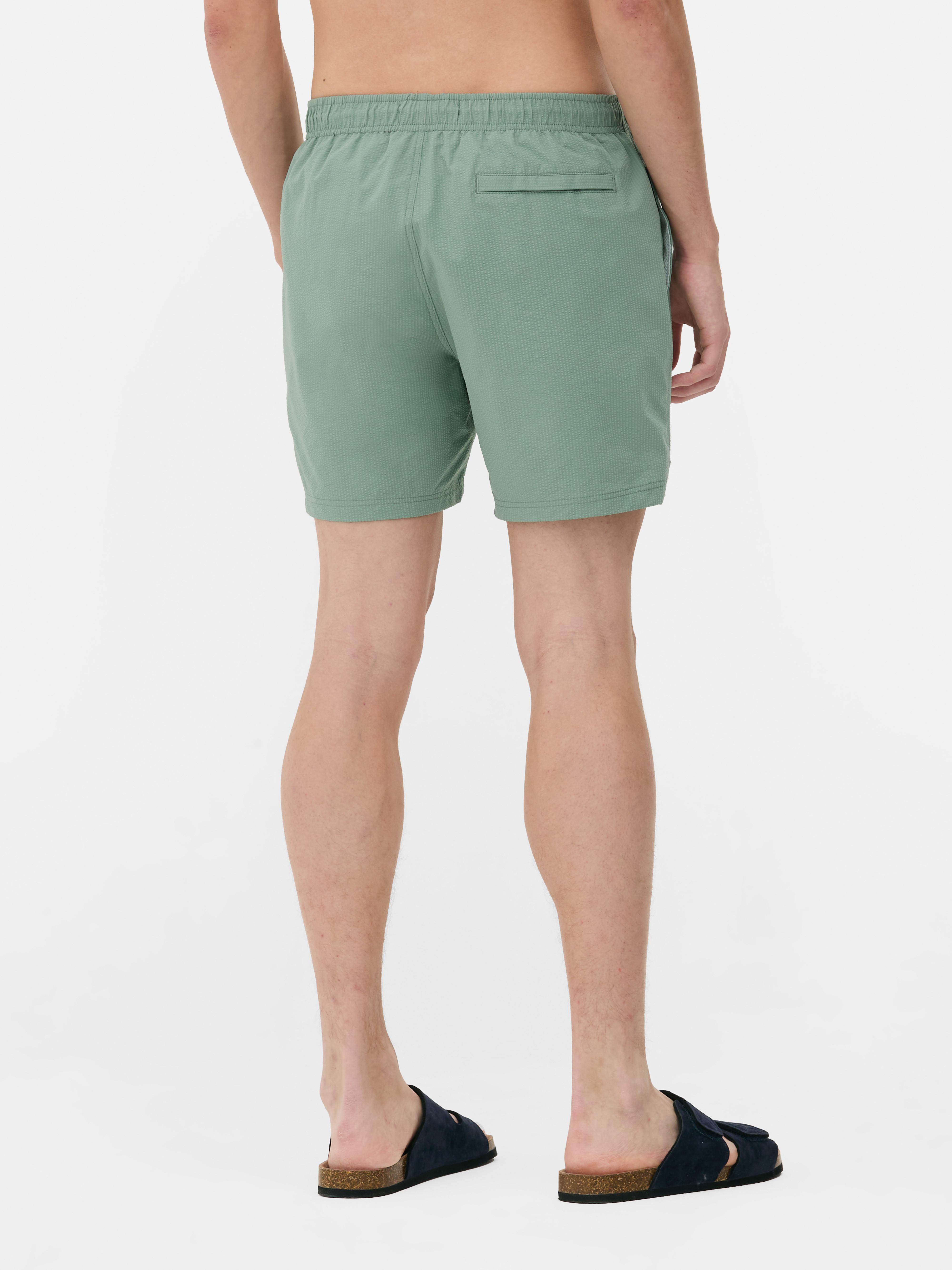 Strukturierte Badeshorts mit Kordelzug