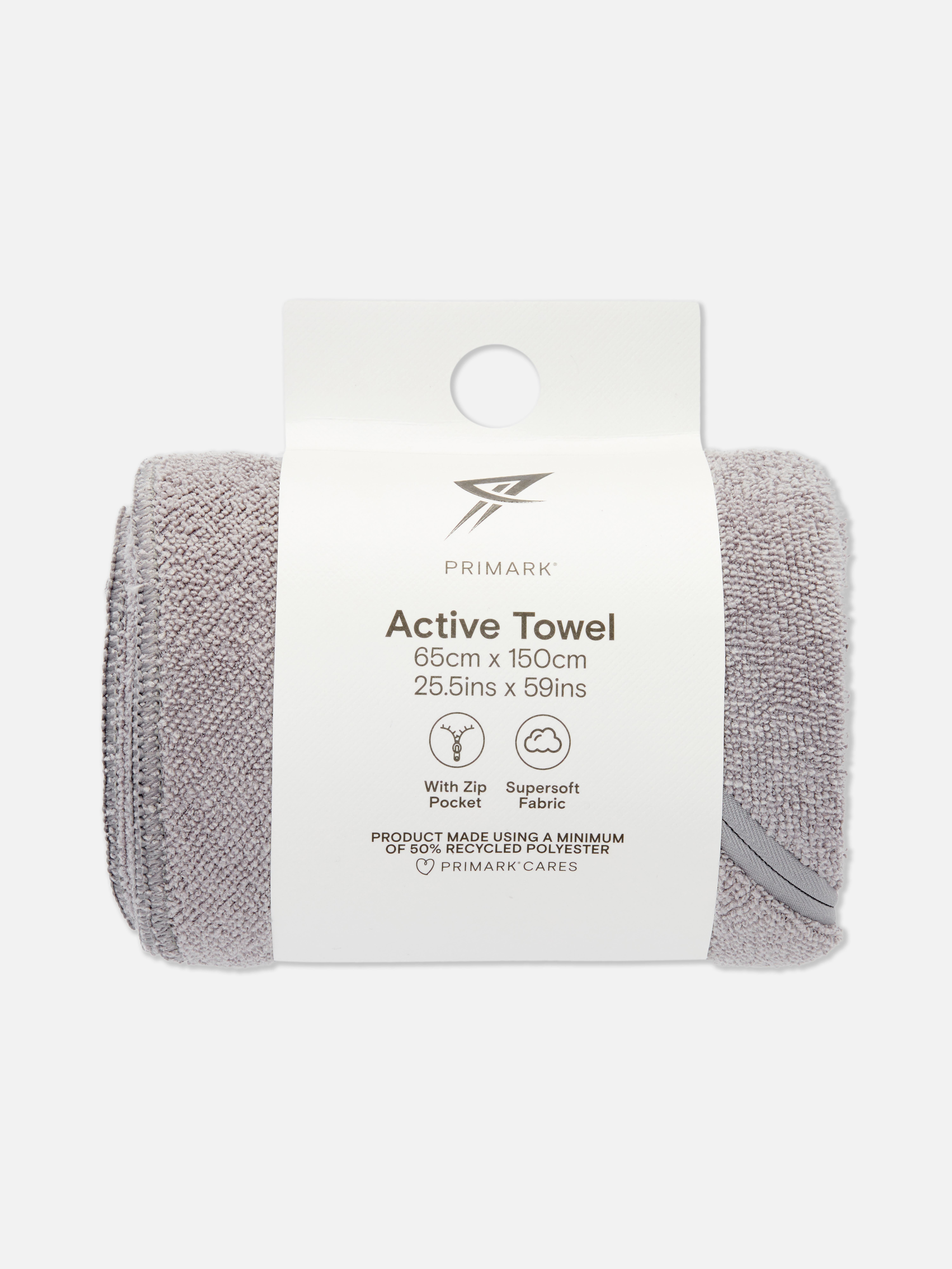 Serviette de sport avec poche zippée