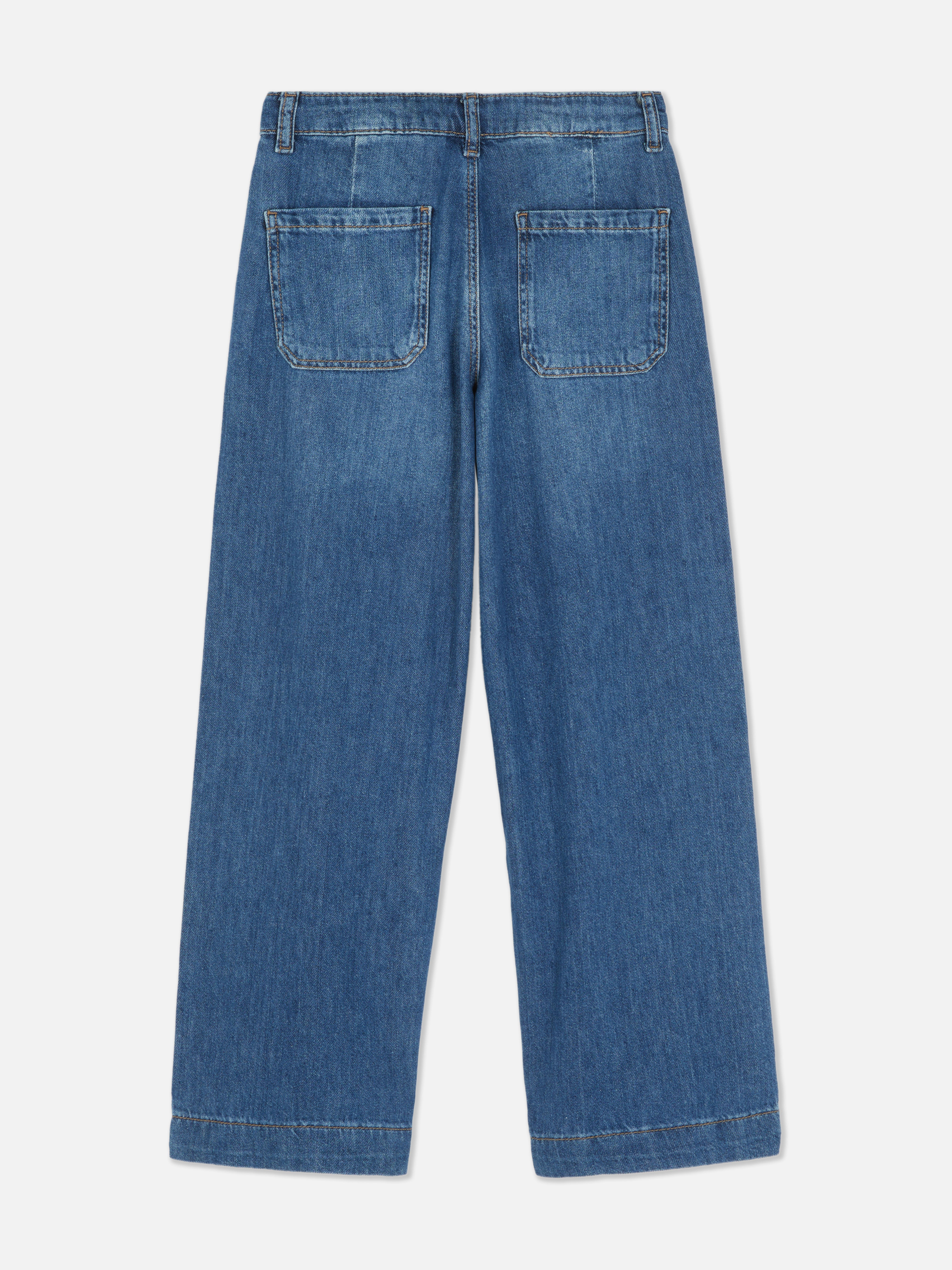 Denim-Jeans mit weitem Beinschnitt
