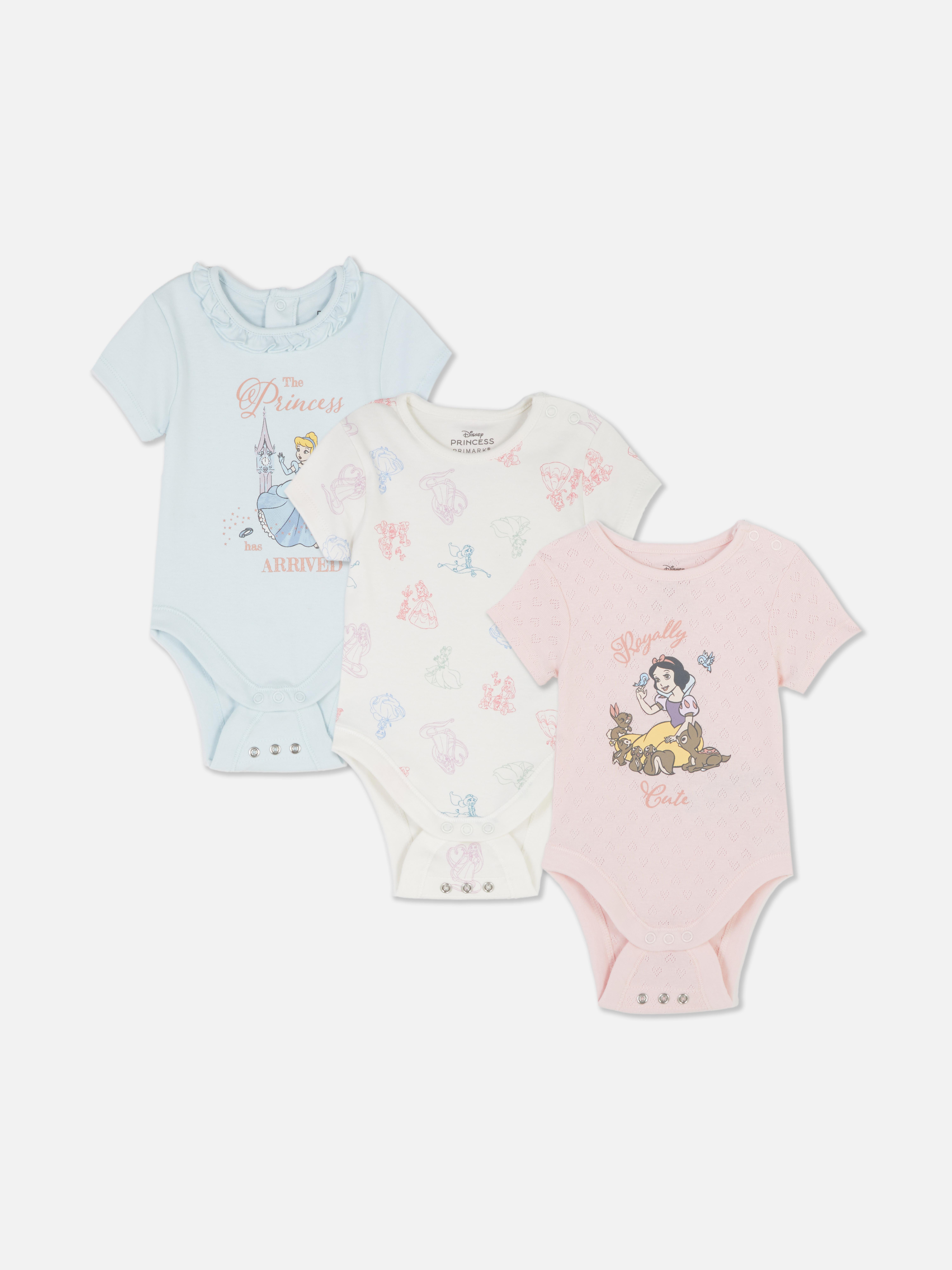 „Disney Prinzessinnen“ Bodys für Neugeborene, 3er-Pack