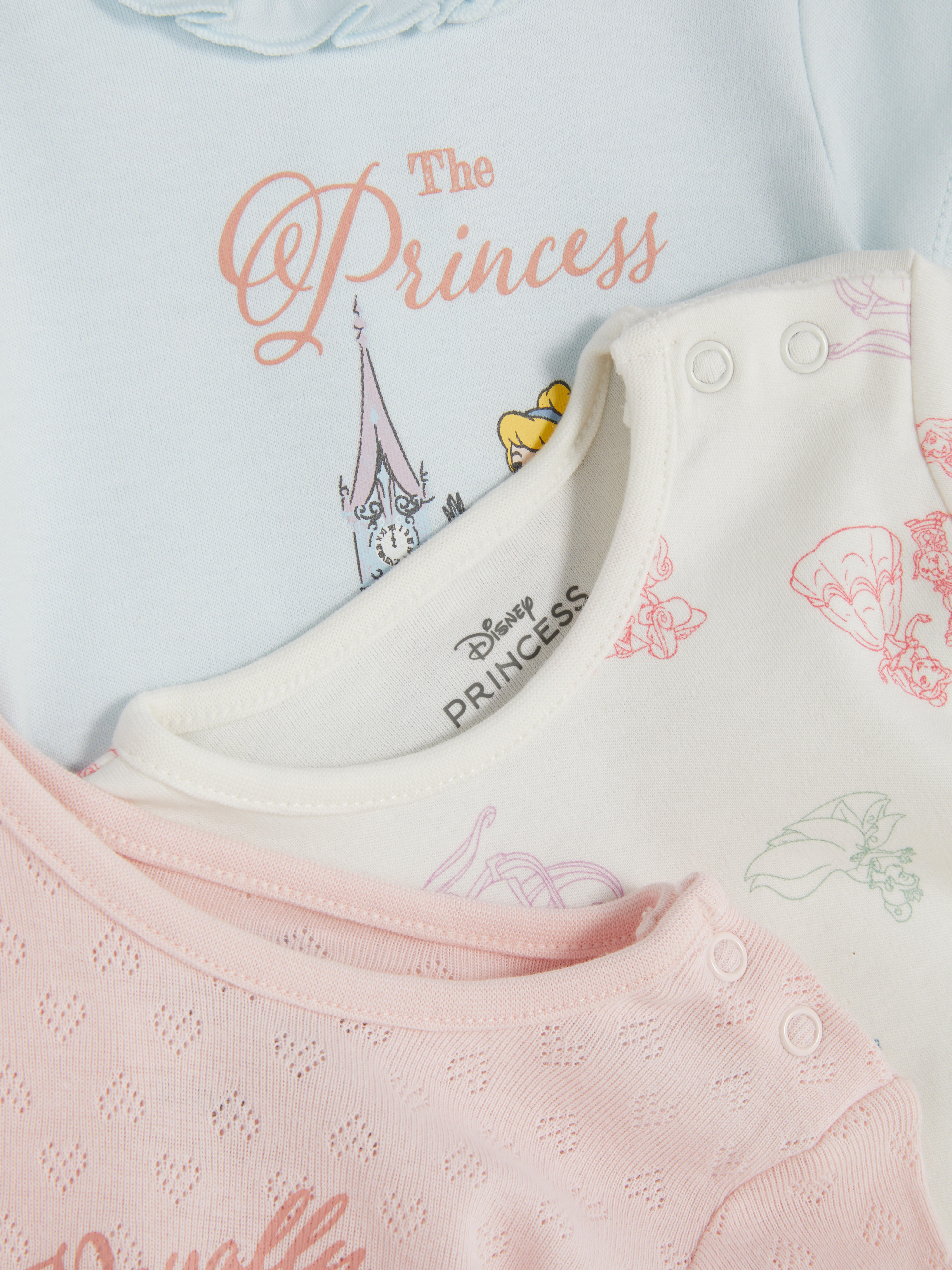 Confezione da 3 body neonato Principesse Disney