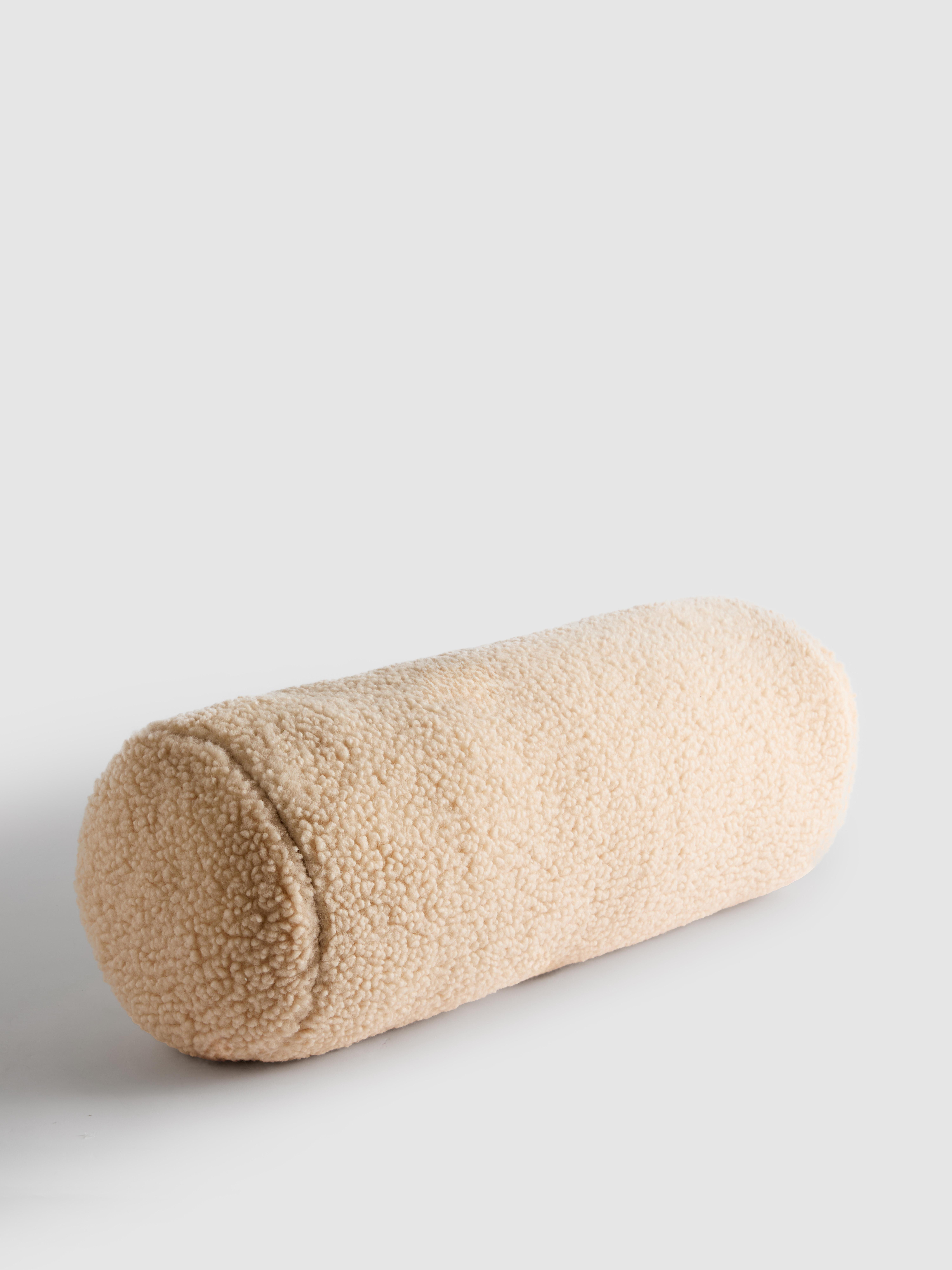 Cojín de bouclé Gris topo/Marrón topo