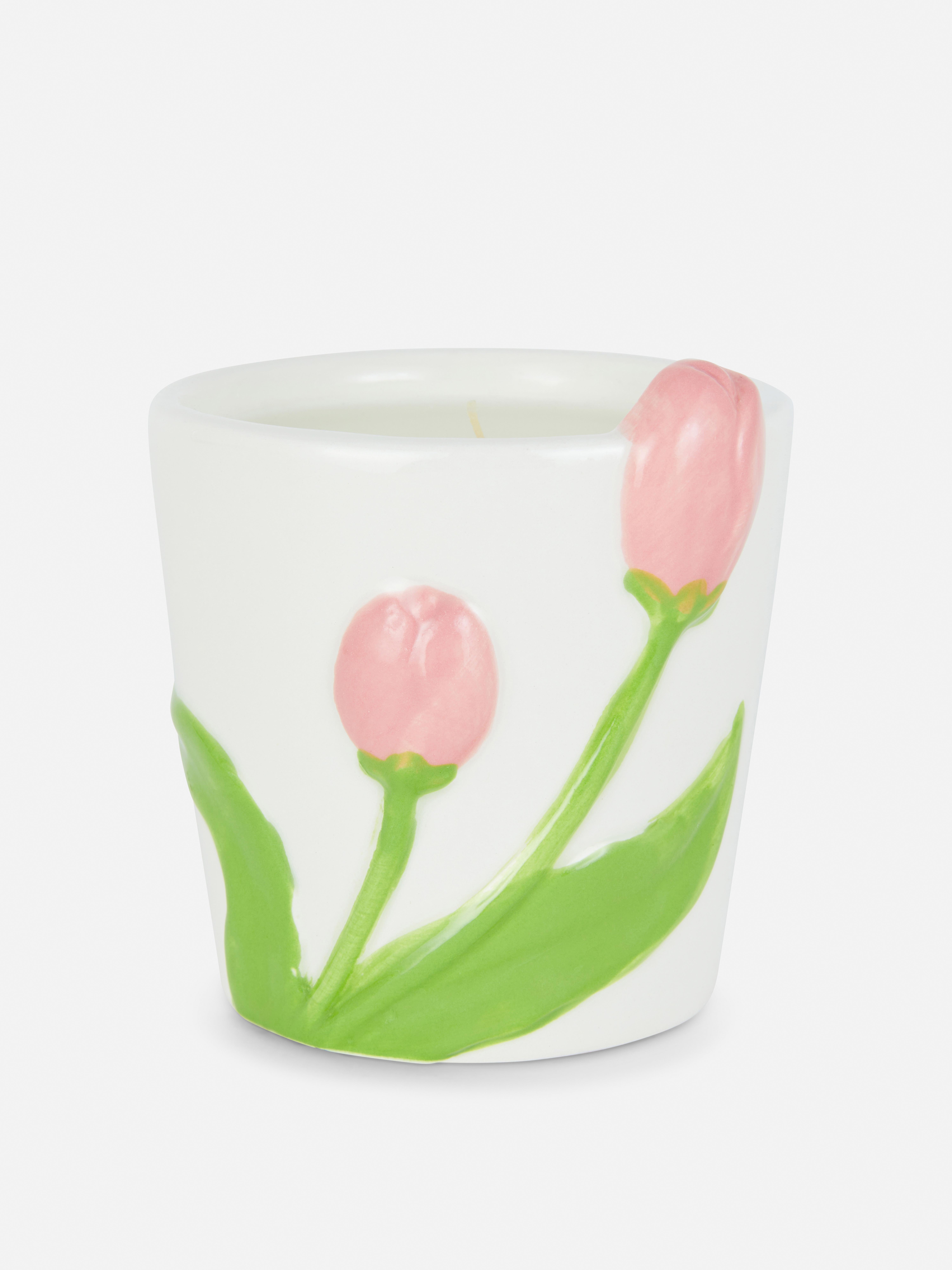 Ceramic Tulip Candle