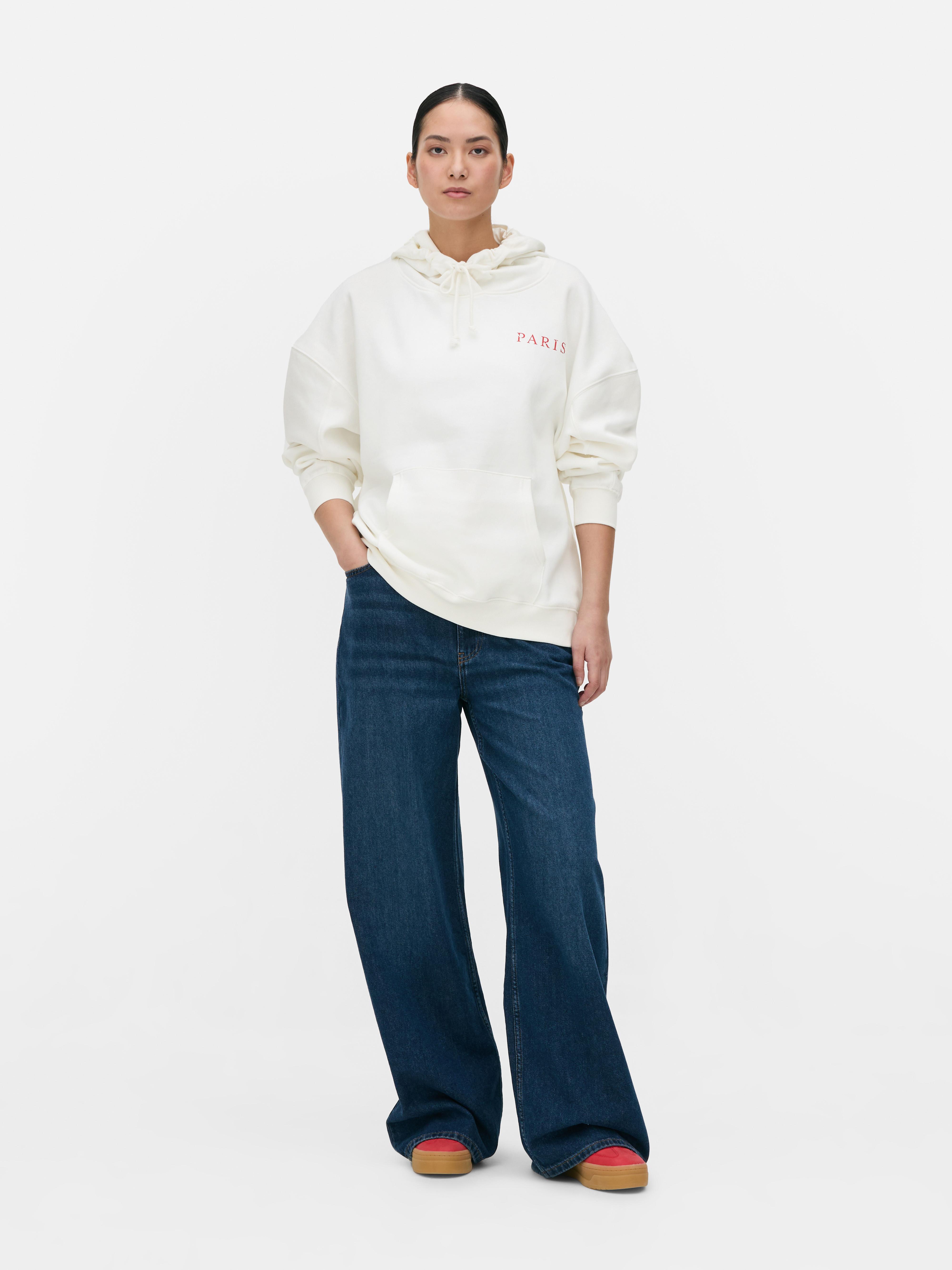 Hoodie im Oversized-Look mit Grafik