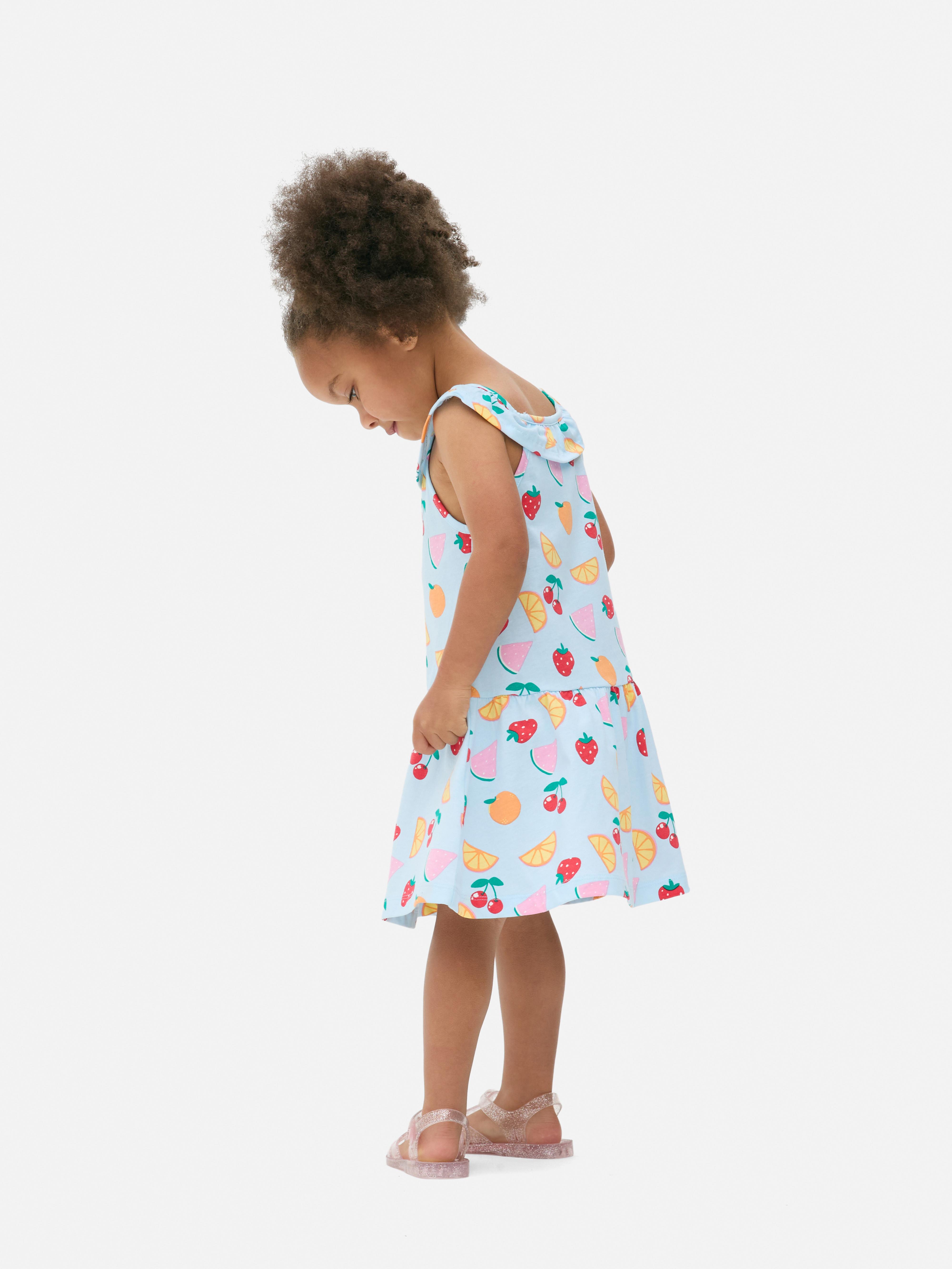 Rochie tie-dye, fără mâneci, din jerseu, cu volane