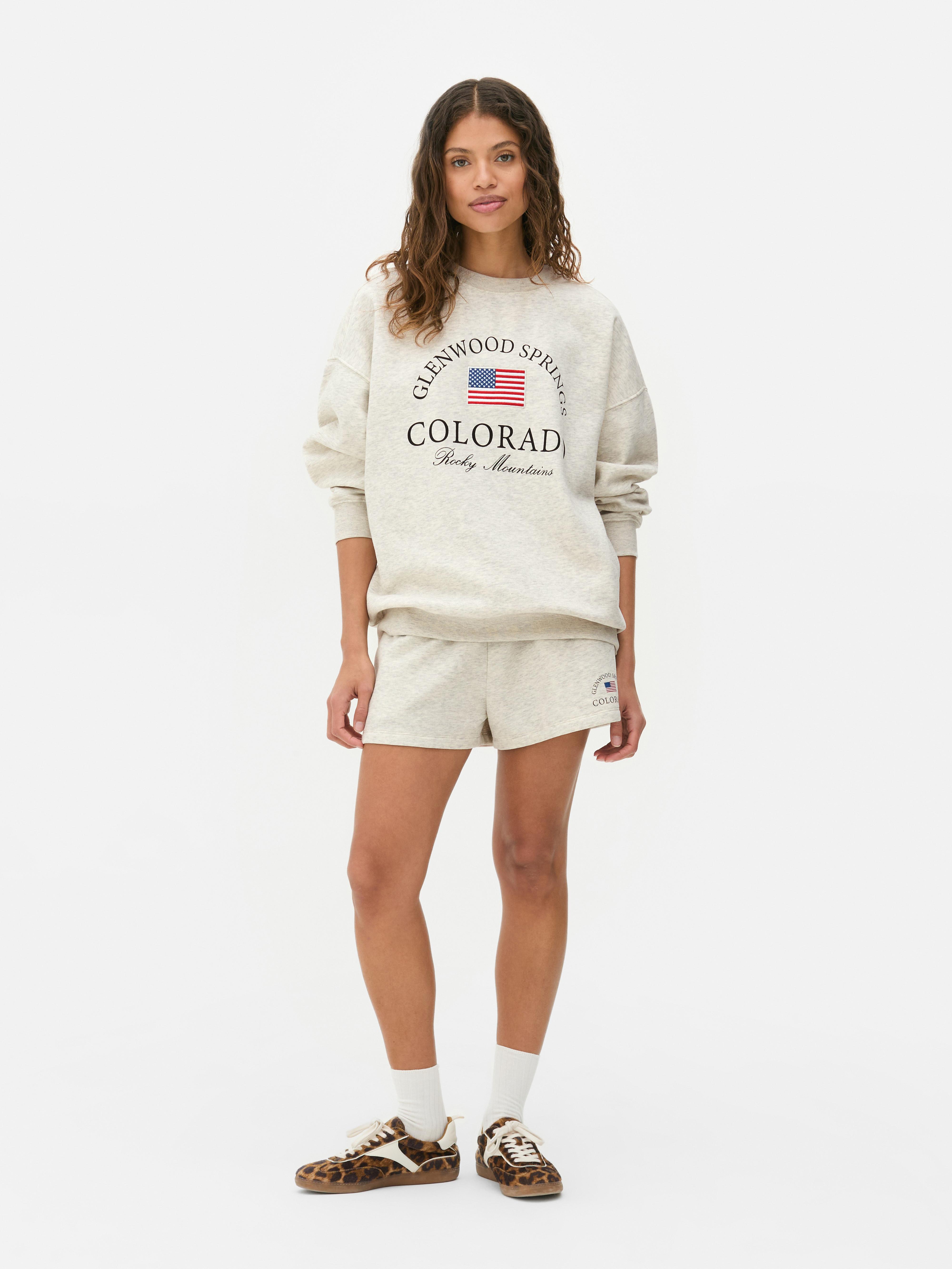 Oversized Printed Sweatshirt Oatmeal