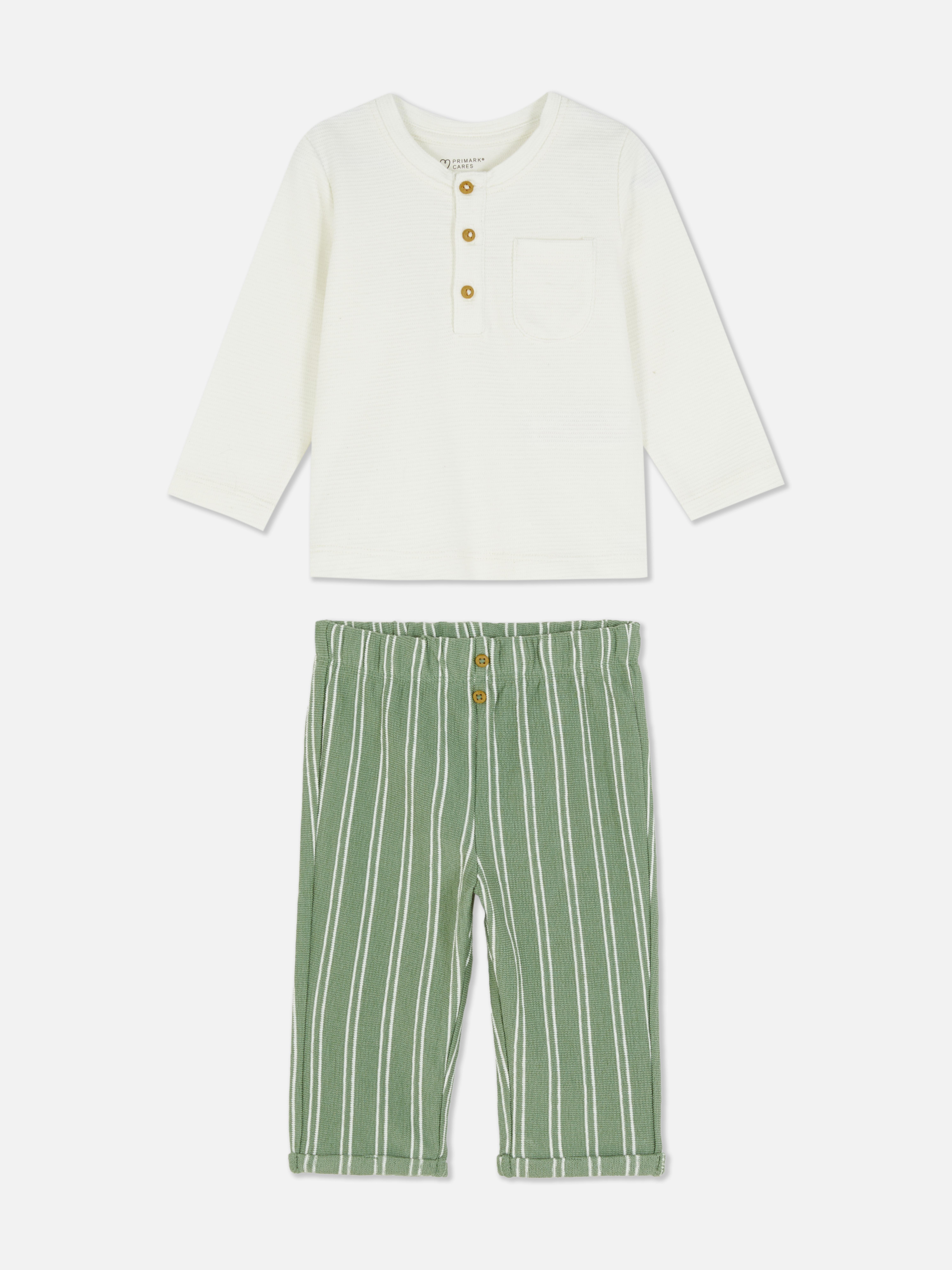 Ensemble t-shirt à manches longues et pantalon texturés